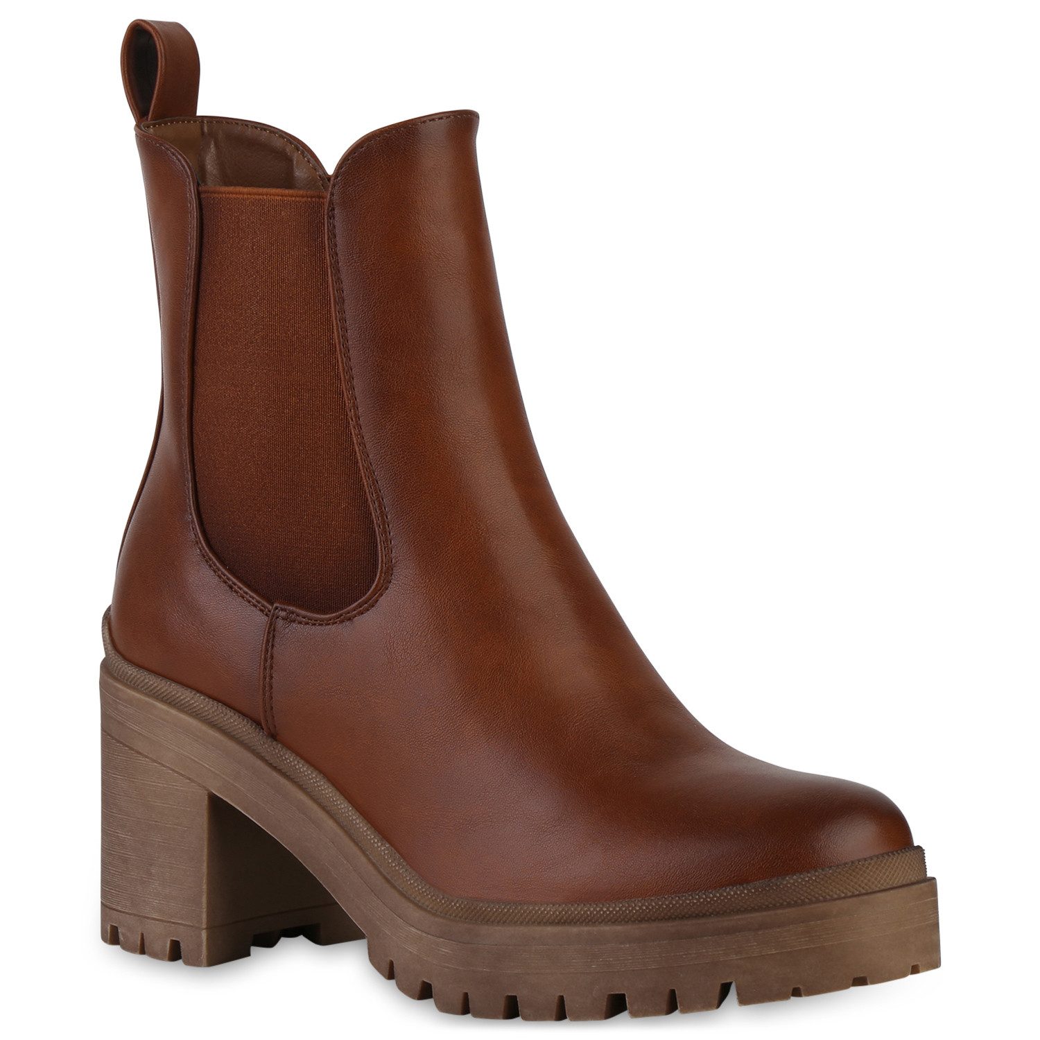 VAN HILL 840564 Chelseaboots Damen Leicht Gefütterte Chelsea Boots Stiefele günstig online kaufen