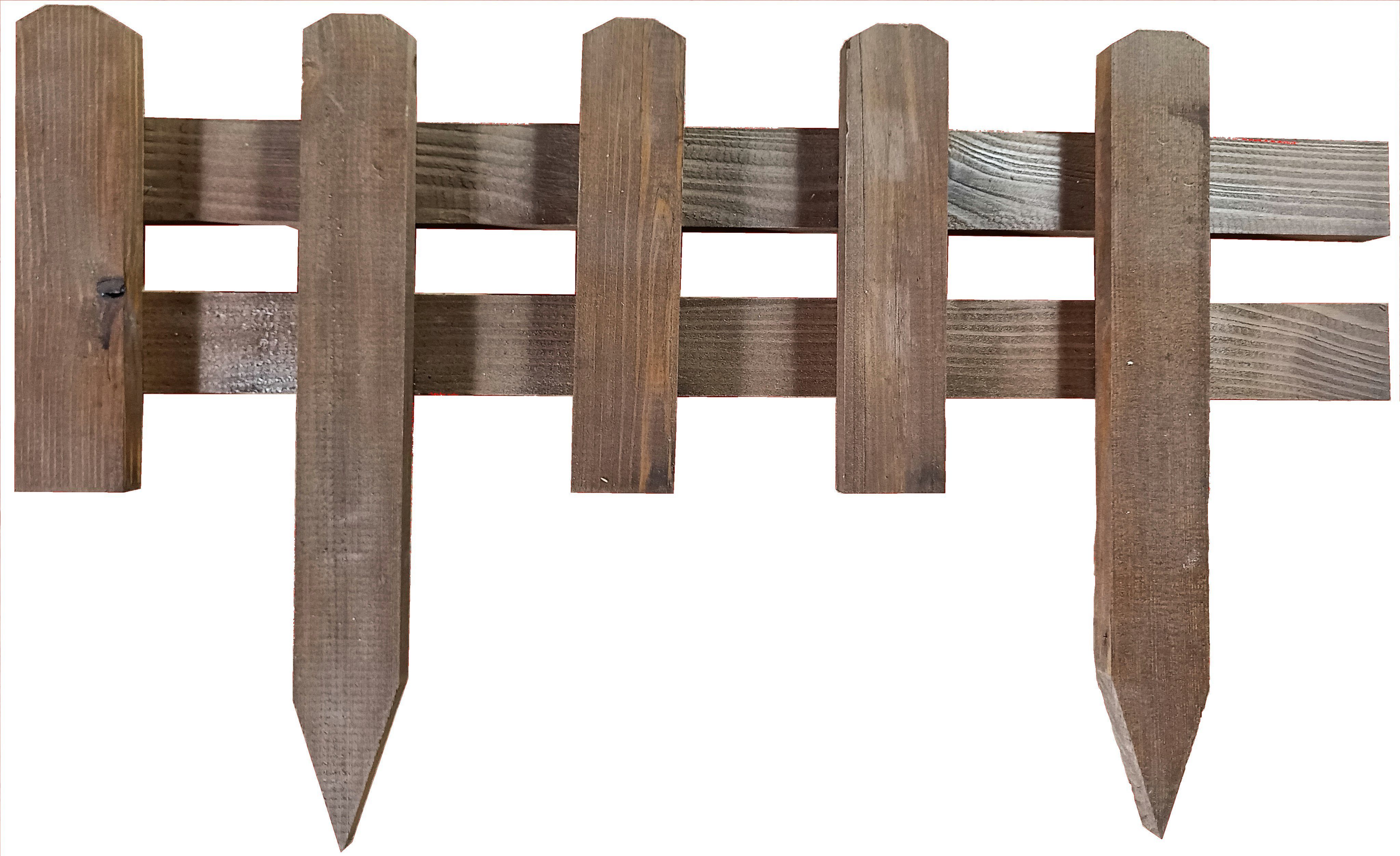 BooGardi Beetumrandung, Steckzaun Holz · 3 Höhen / 2 Breiten / 4 Farben