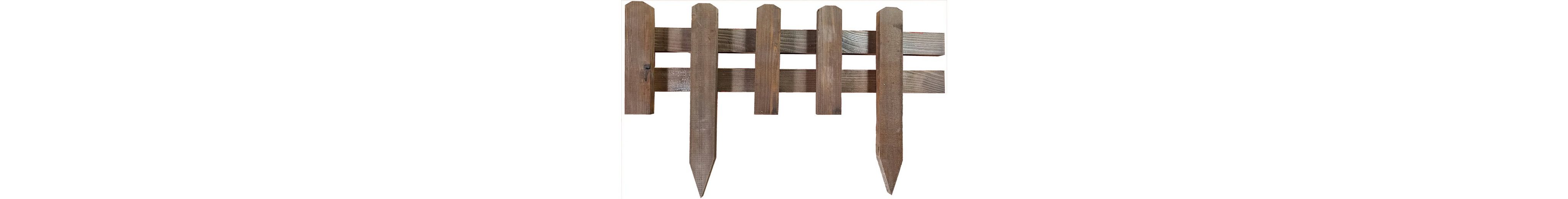 BooGardi Beetumrandung, Steckzaun Holz · 3 Höhen / 2 Breiten / 4 Farben
