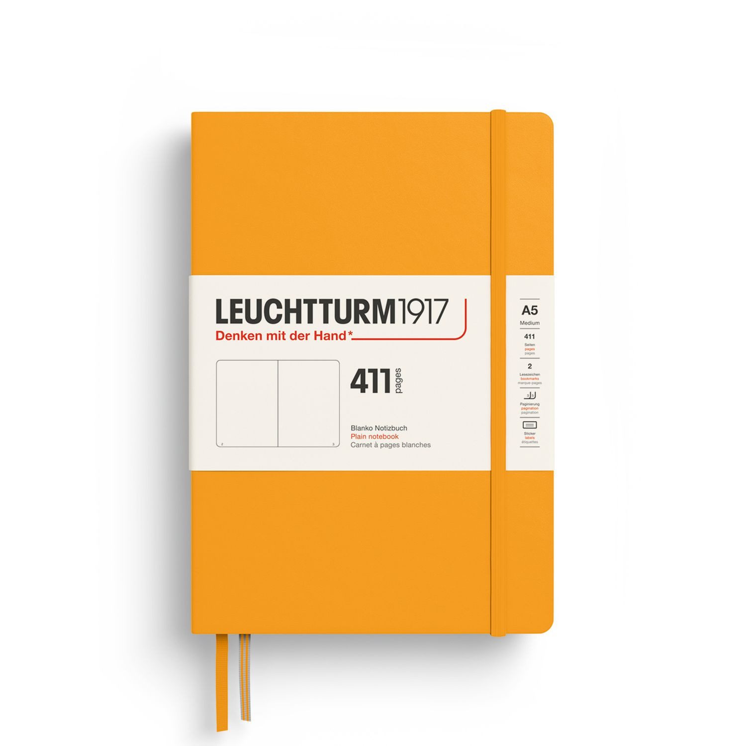Notizbuch 411 Medium A5 Hardcover Rising Sun Blanko