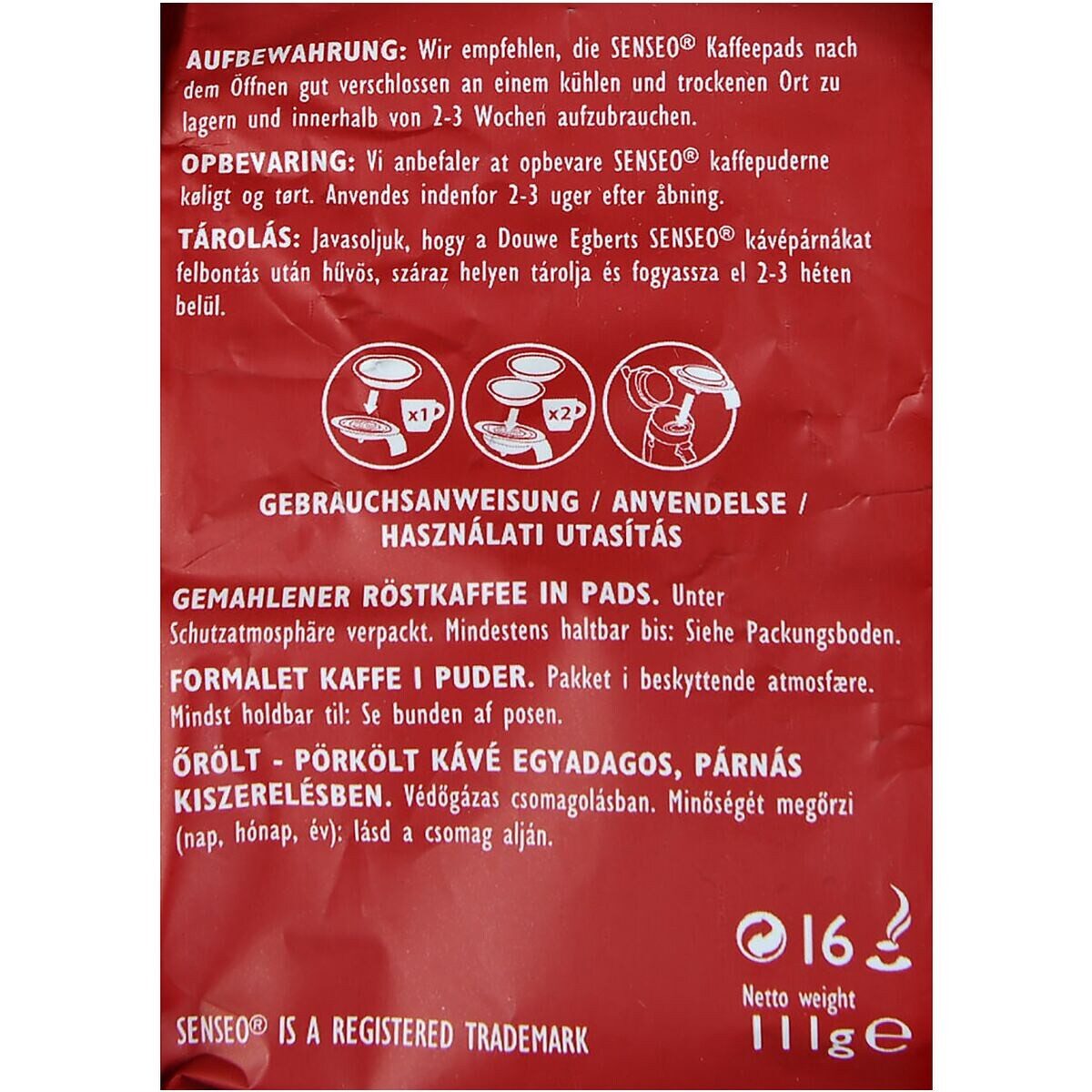 Philips Senseo Kaffee Classic, 16 Pads