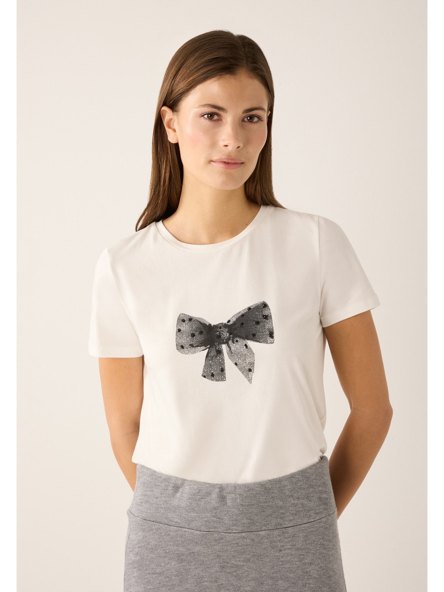 MORE&MORE Kurzarmshirt süßes Kurzarmshirt Frontprint günstig online kaufen