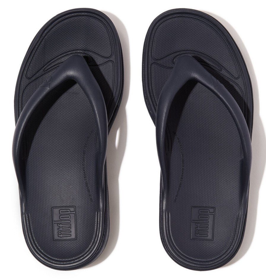 Fitflop RELIEFF RECOVERY TOE-POST SANDALS - TONAL RUBBER Zehentrenner, Keilabsatz, Sommerschuh, Schlappen mit Microwobbleboard