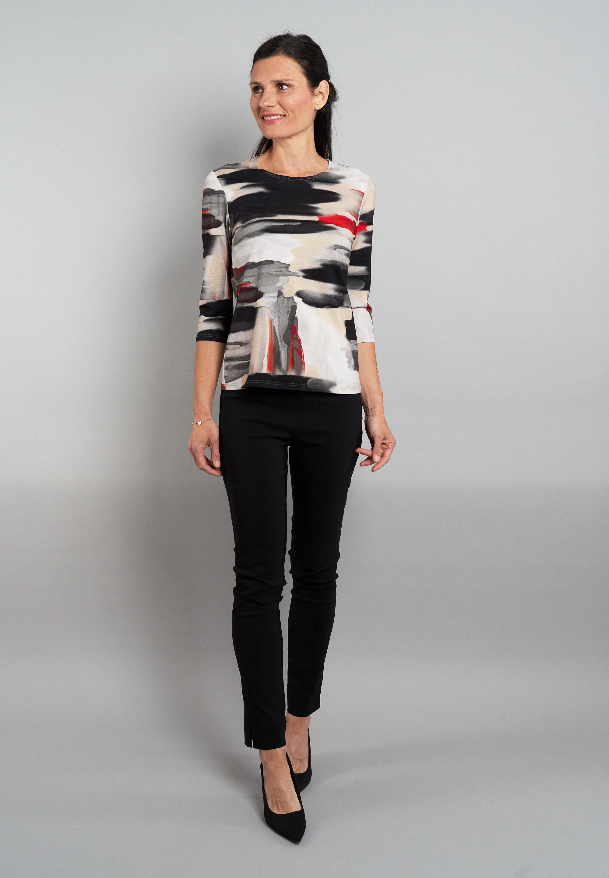 Seidel Moden 3/4-Arm-Shirt mit grafischem Muster - MADE IN GERMANY günstig online kaufen