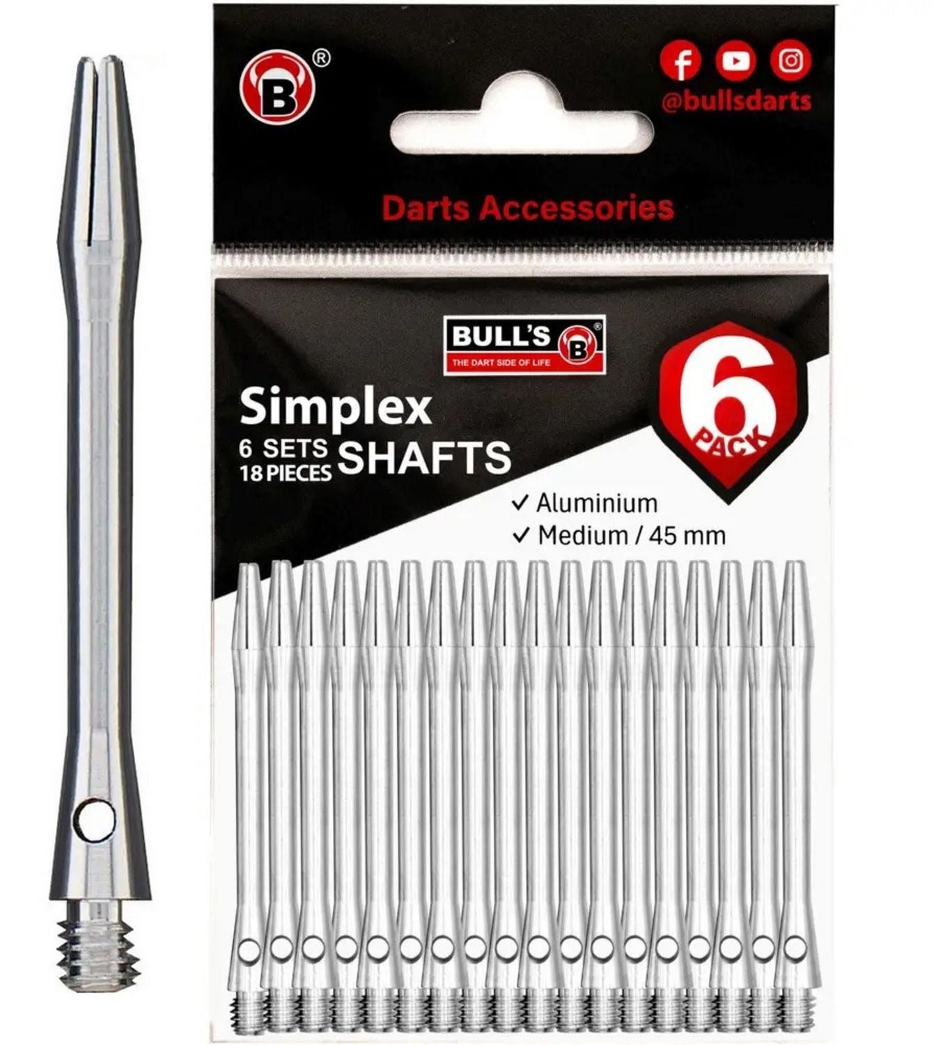 Embassy Spiel BEAZD 6P-Simplex Shaft m silber (Alu)