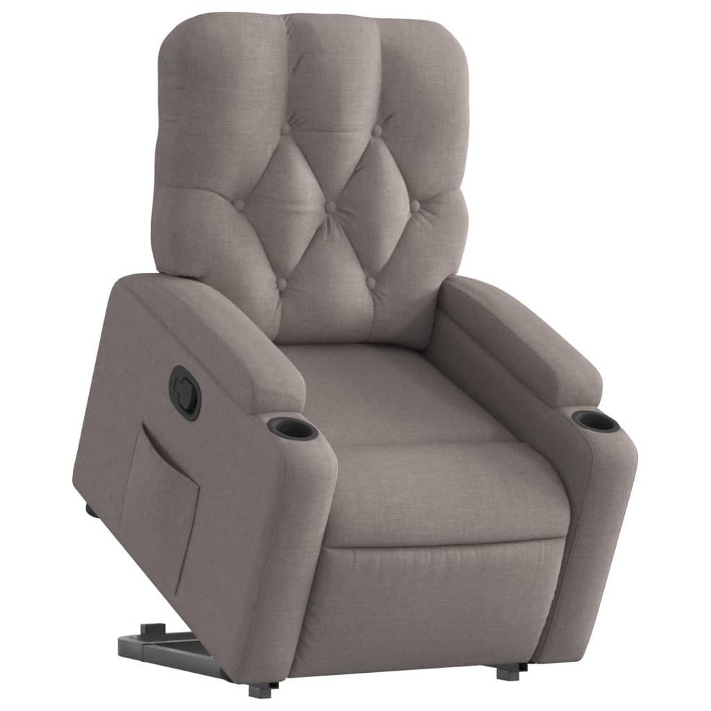 Sessel Relaxsessel mit Aufstehhilfe Taupe Stoff