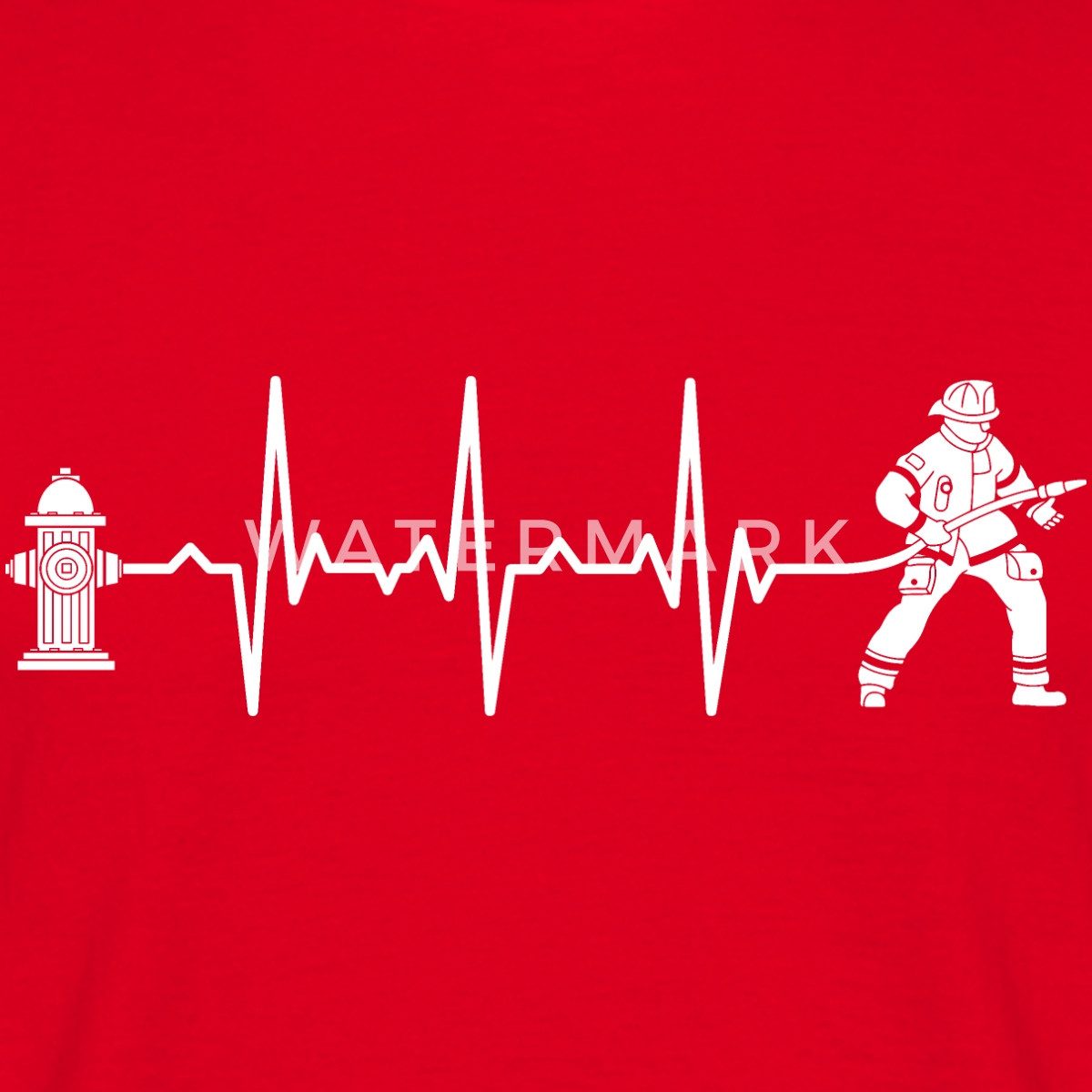Spreadshirt T-Shirt Feuerwehrmann Feuerwehr Geschenk Herzschlag günstig online kaufen