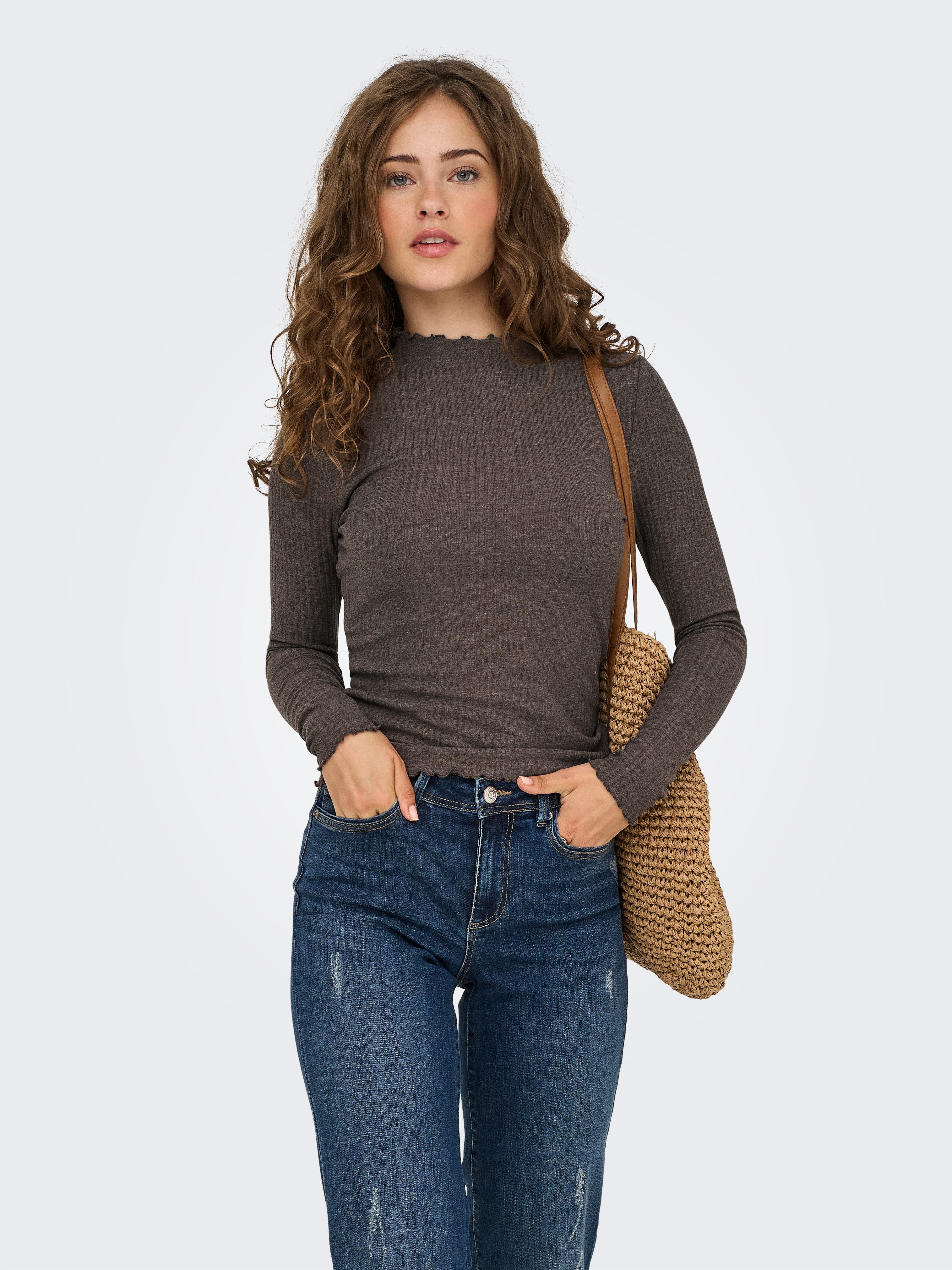 ONLY Langarmshirt ONLEMMA L/S HIGH NECK TOP günstig online kaufen