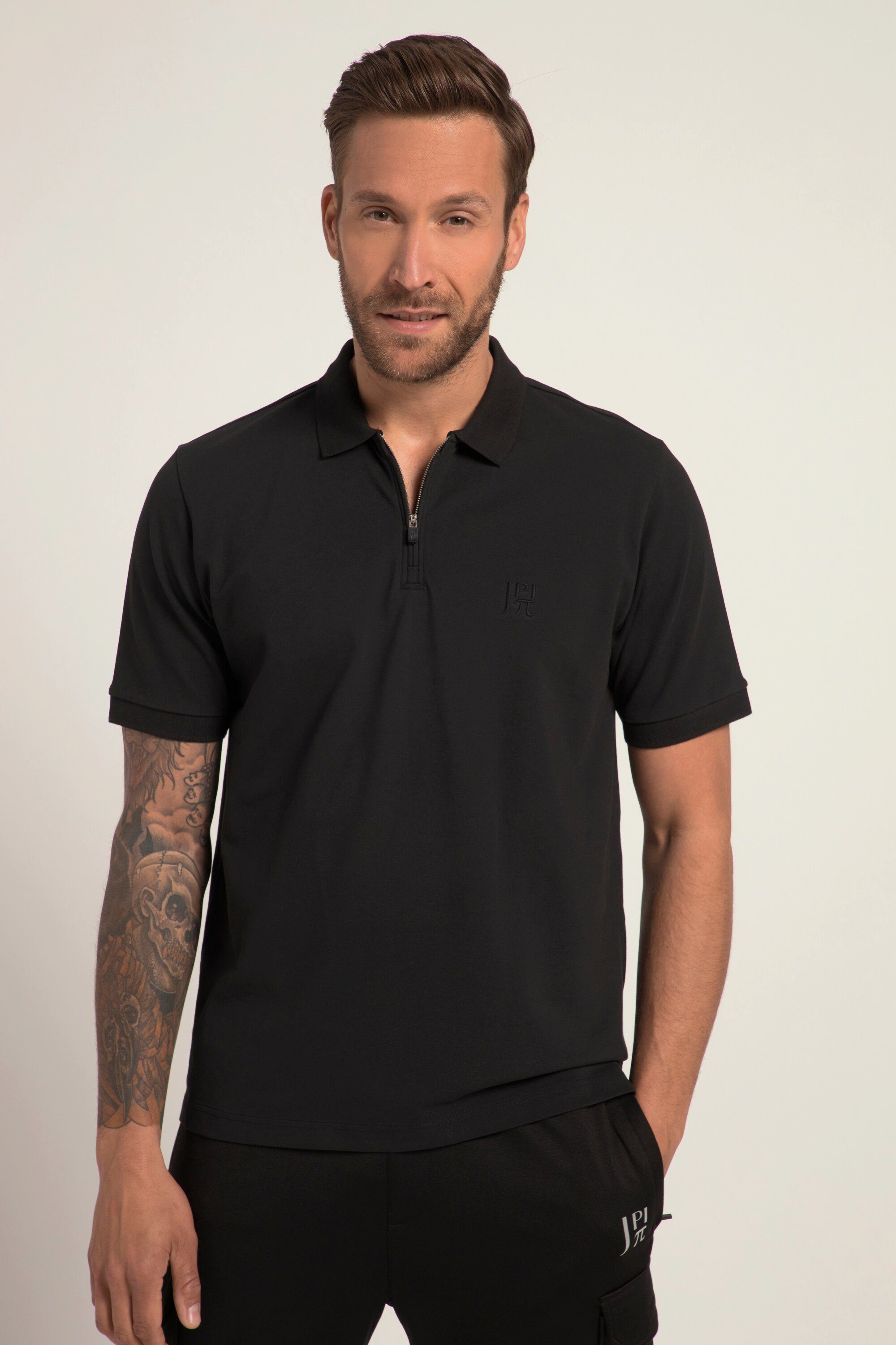 JP1880 schwarz Outdoot Piqué Poloshirt Poloshirt Halbarm FLEXNAMIC®