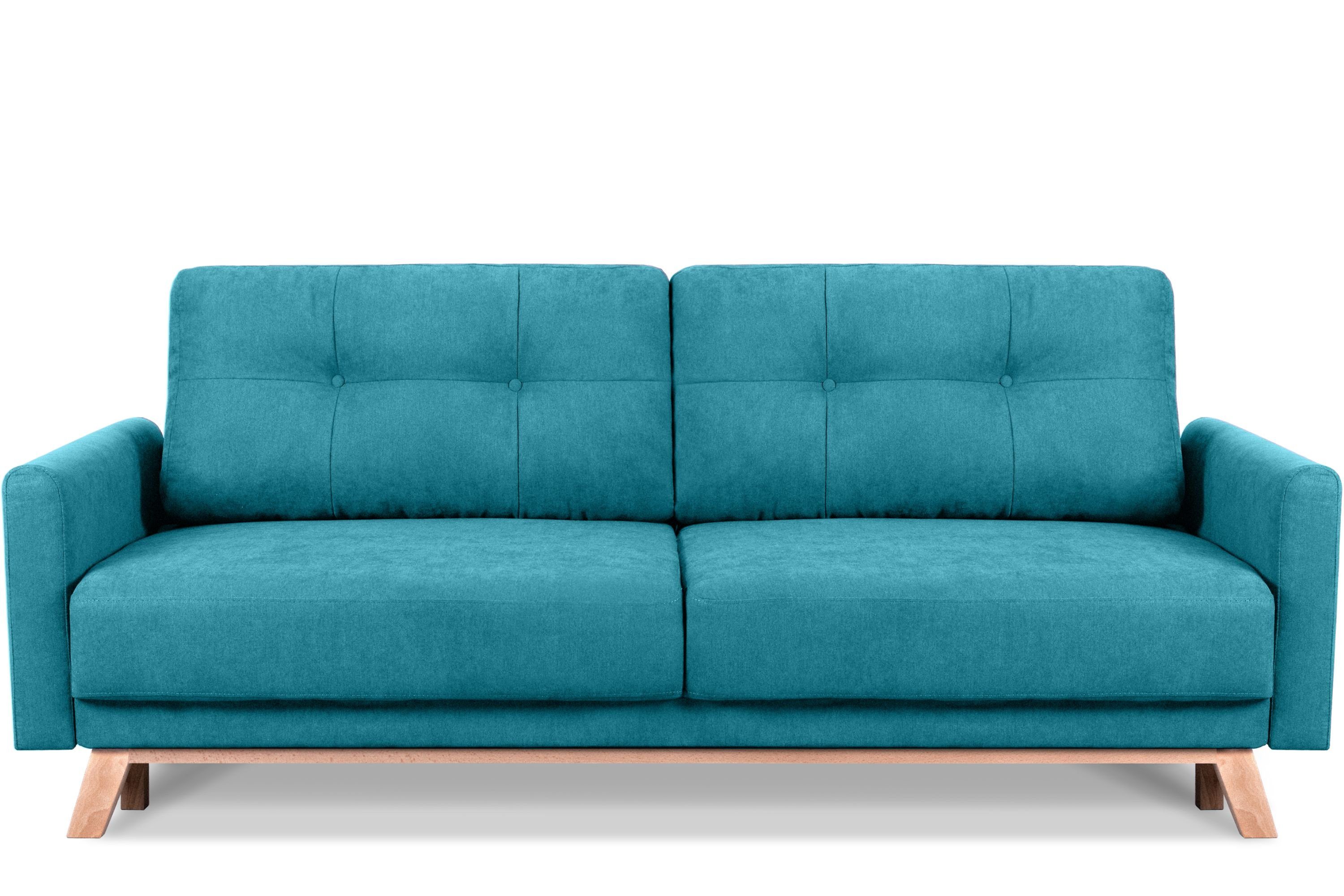 KONSIMO® Schlafsofa VISNA Sofa 3 Personen, ausziehbare Liegfläche 193×146