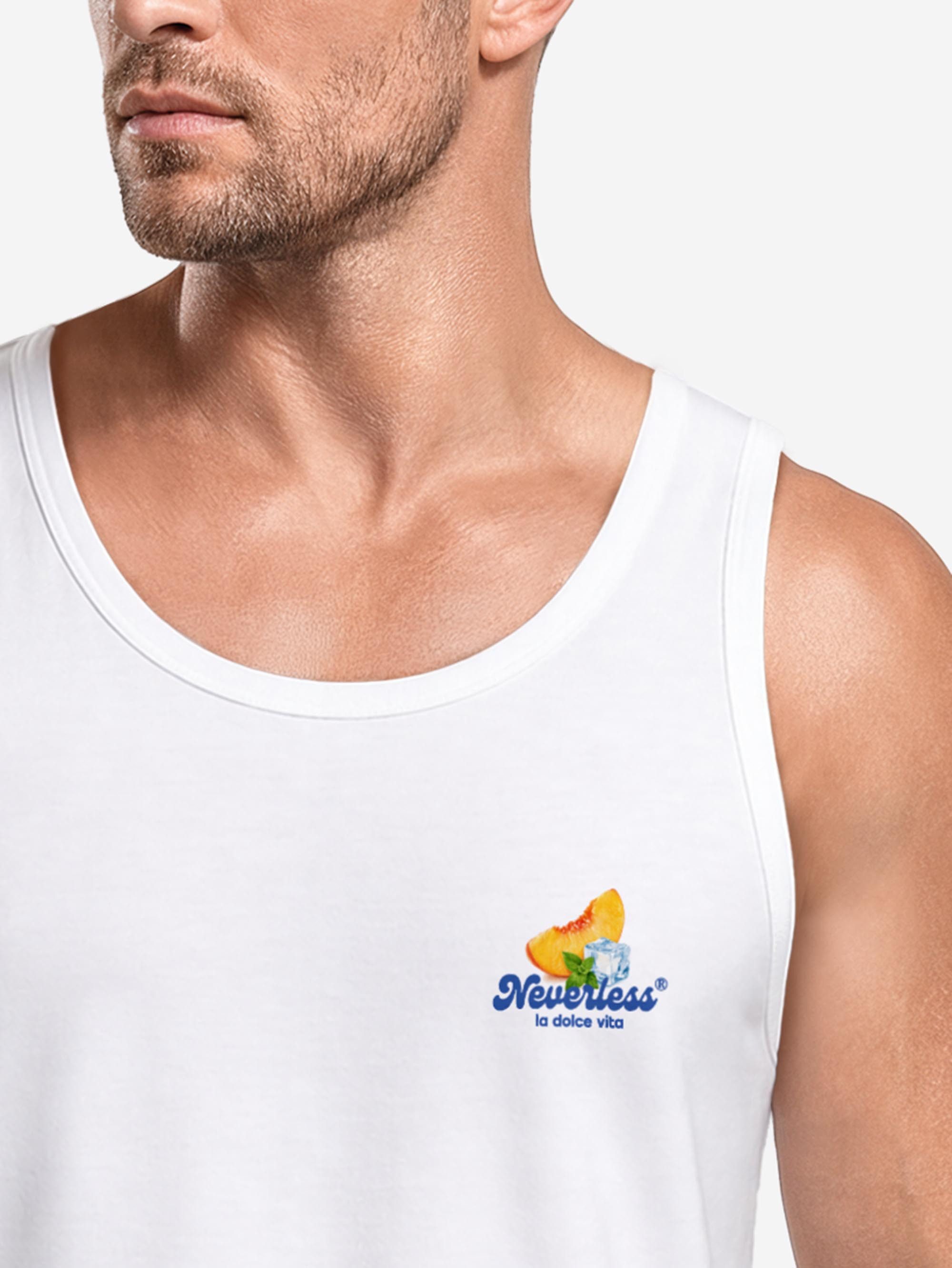Neverless Tanktop Tanktop Herren mit Grafik-Print - Design life is a peach - mit Print – Bild 4 von 5