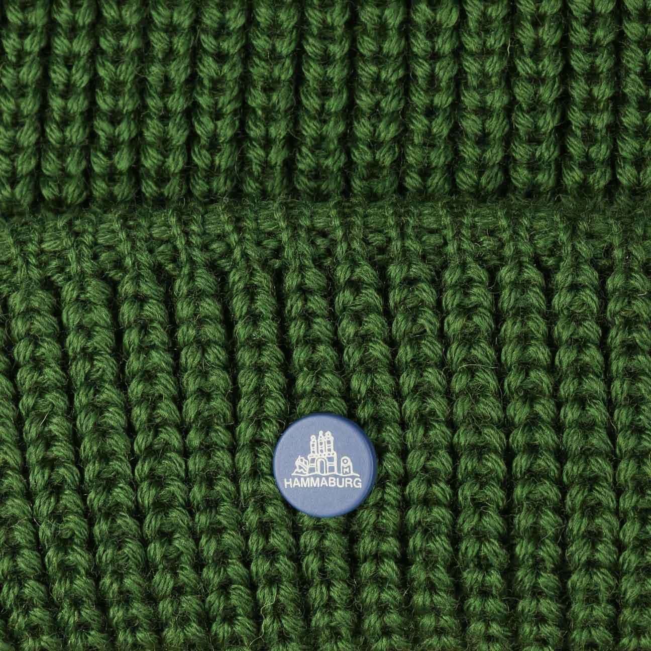 Hammaburg Made Italy in Schiebermütze (1-St) Mütze mit grün Umschlag,
