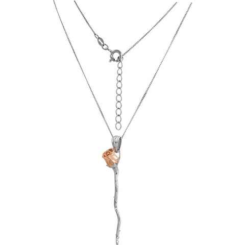 SilberDream Silberkette SilberDream Halskette rosevergoldet (Halskette), Halsketten ca. 44cm, 925 Sterling Silber, vergoldet (Roségold 333), Fa