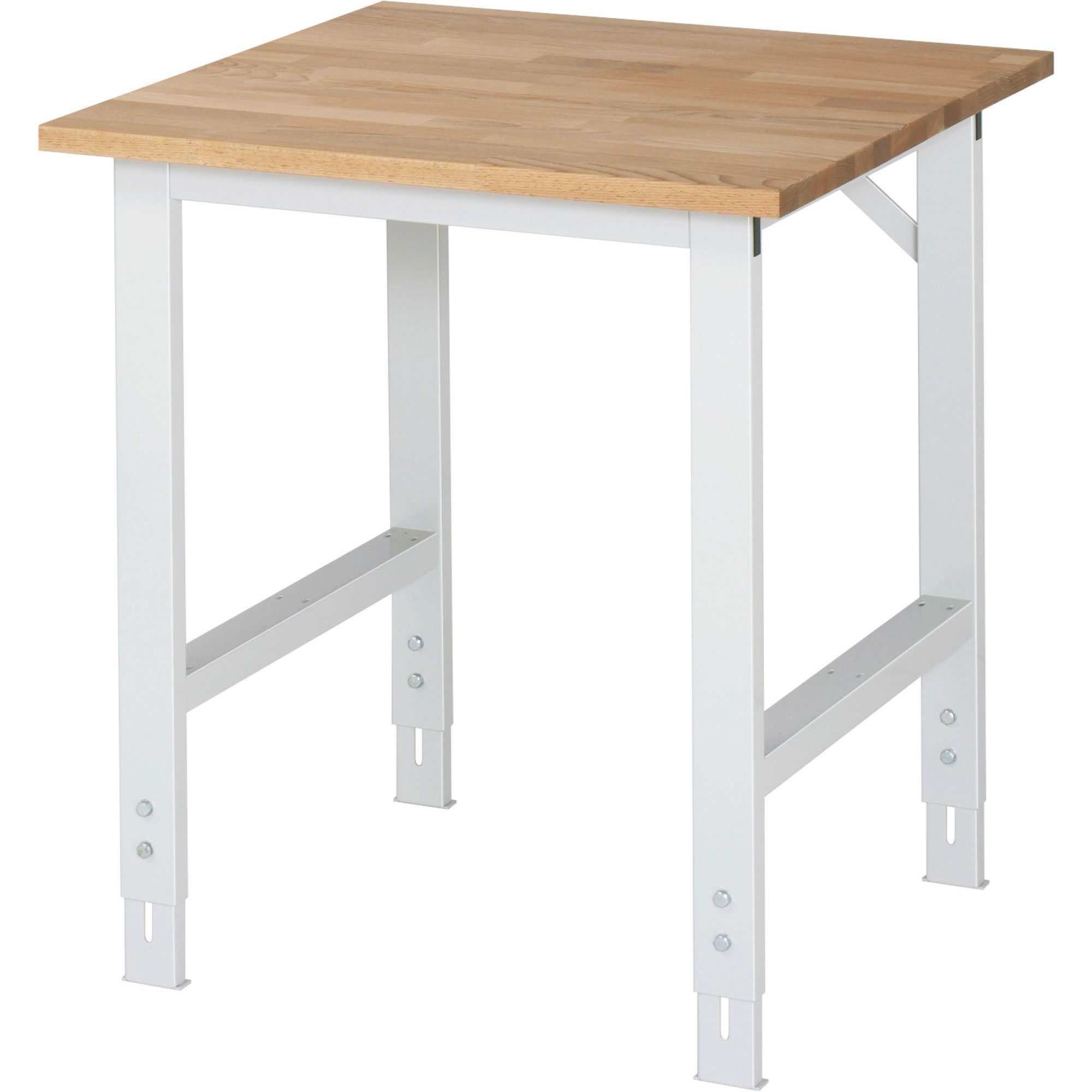 RAU Werkbank Arbeitstisch 750x800x760-1080 B-Platte 25mm lichtgrau