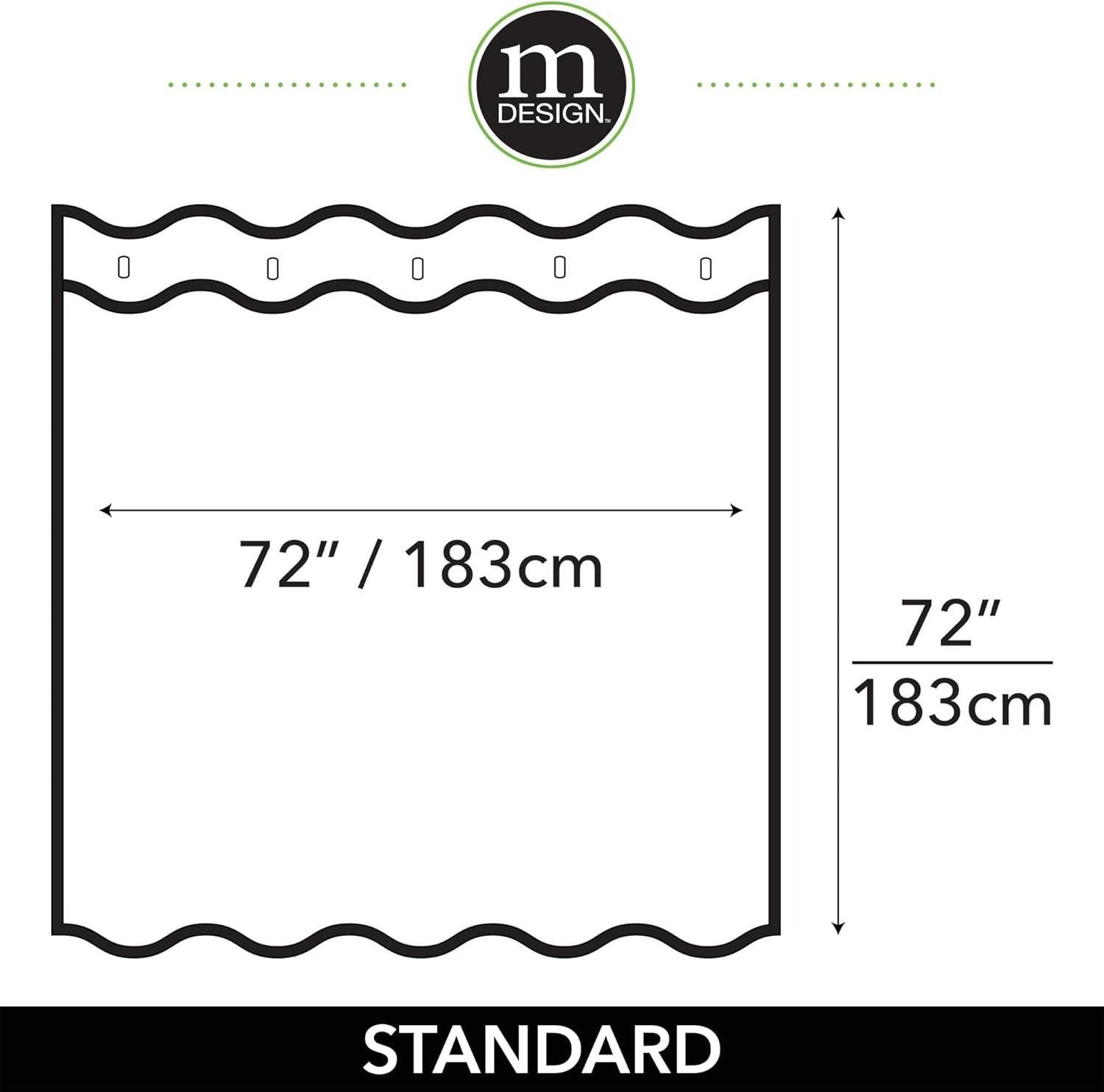 mDesign Badaccessoire-Set mDesign Duschvorhang Badewannenvorhang Zick-Zack Muster Polyester We