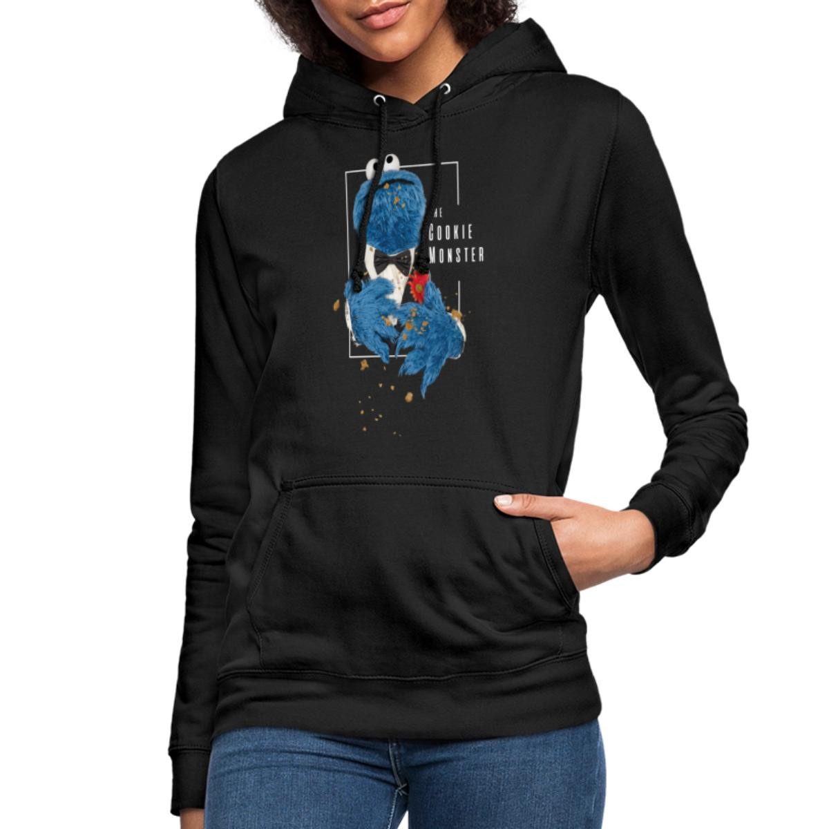 Spreadshirt Hoodie Sesamstraße The Cookie Monster Damen Hoodie (1-tlg)