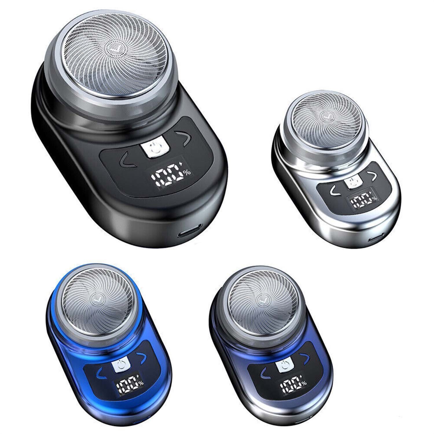 Mini-tragbar mit Körperrasierer XDOVET USB-Aufladung, Elektrokörperrasierer silver Leistungsanzeige,