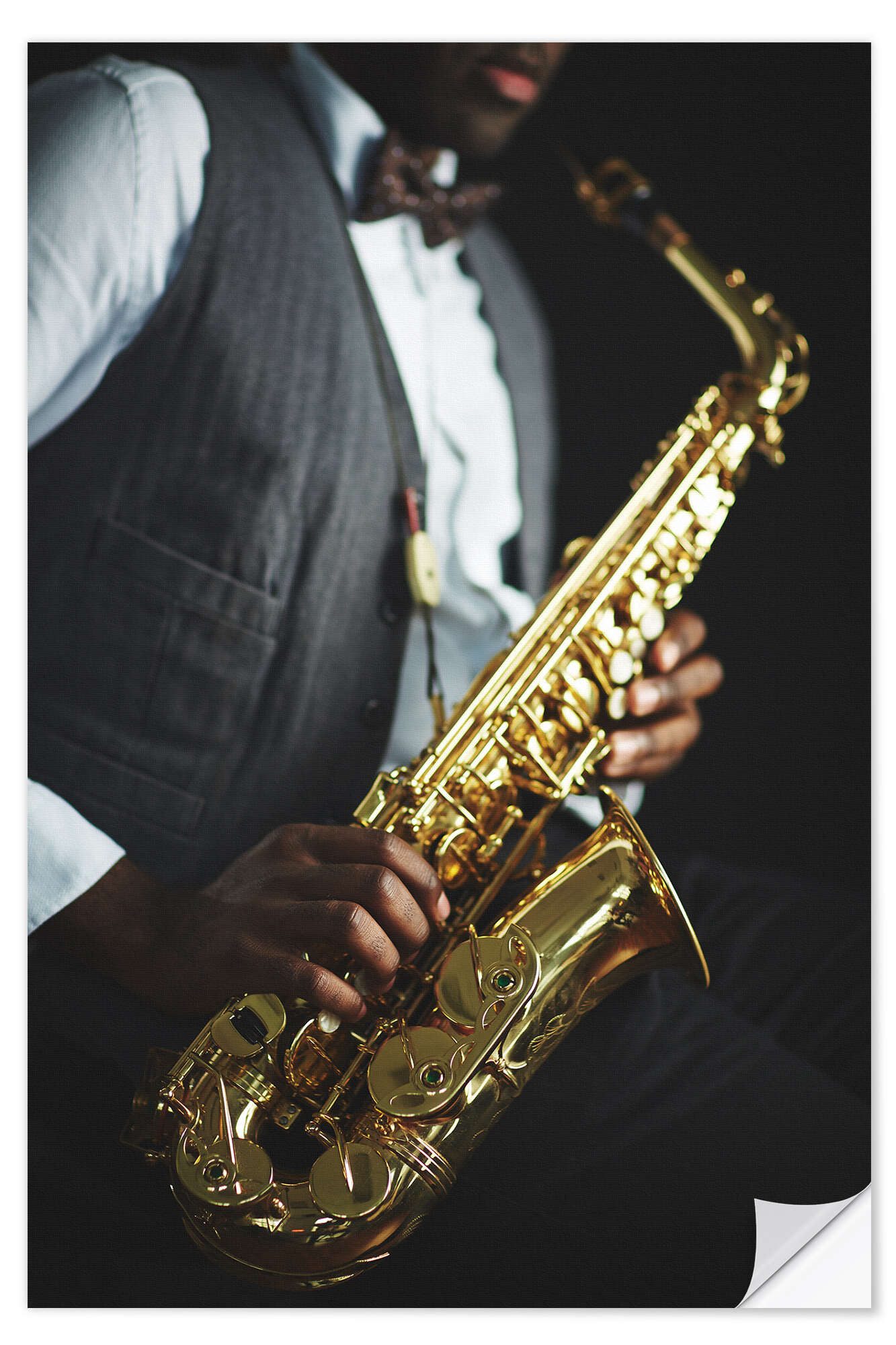 Posterlounge Wandfolie Editors Choice, Saxophon eines Jazzmusikers, Fotografie