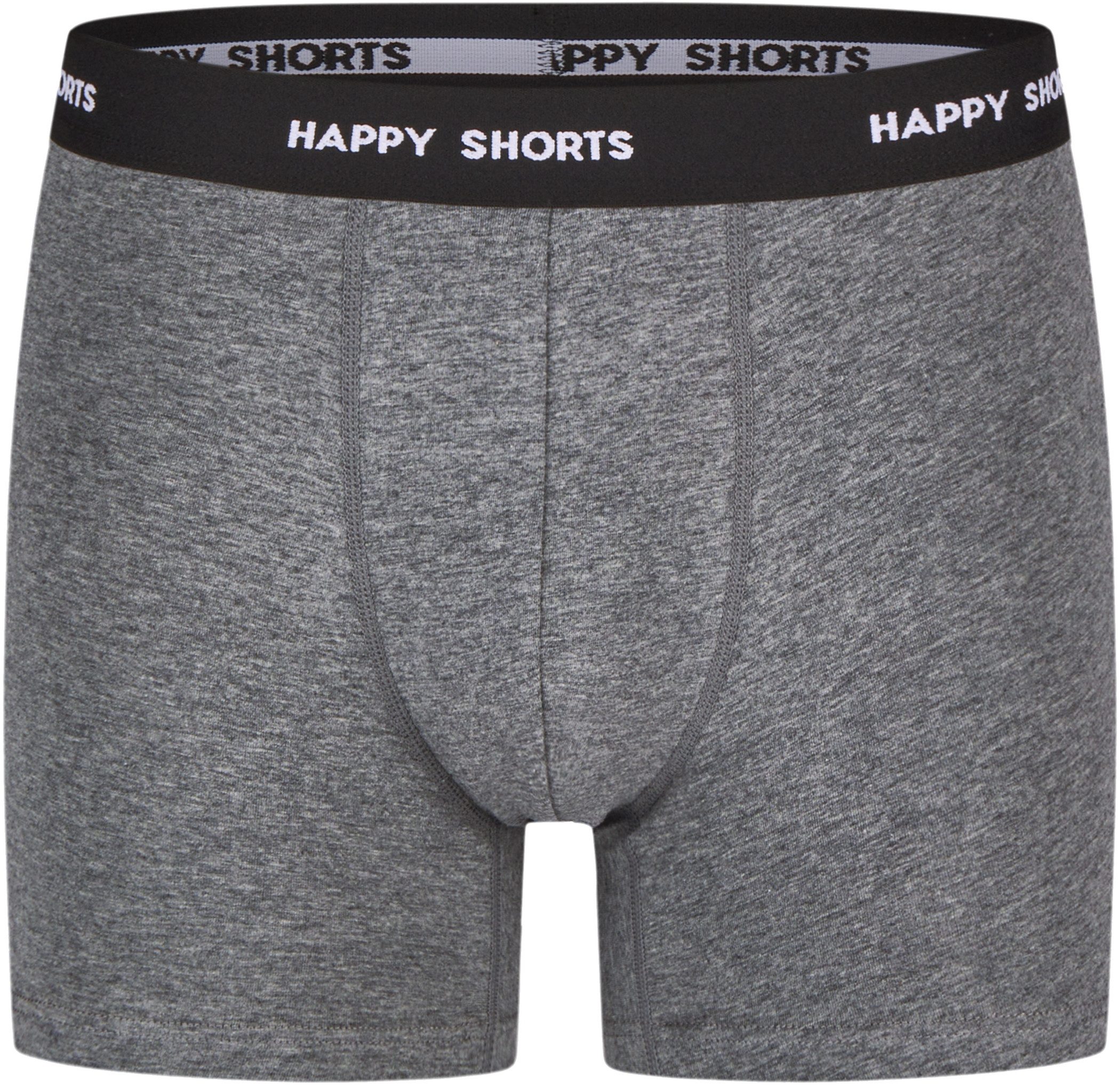 HAPPY SHORTS Trunk 3er Pack Happy Shorts Boxershorts Pants Boxer Streifen Olive Night (1-St)