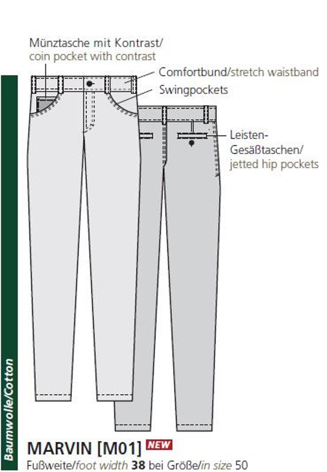 Club of Comfort 5-Pocket-Jeans MARVIN 7054