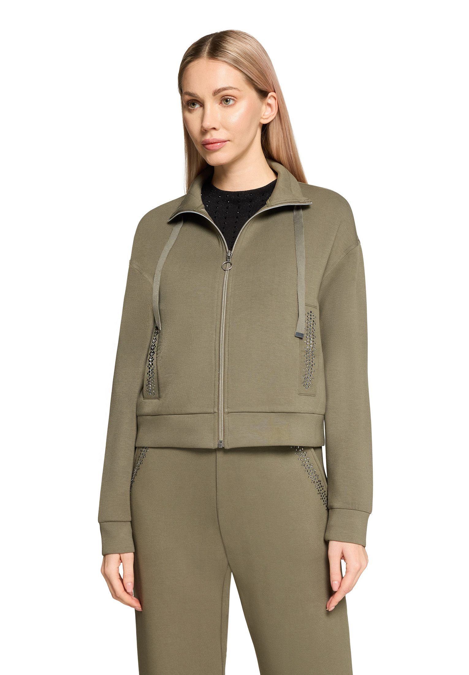 Betty Barclay Sweatjacke Damen mit Rippenstruktur