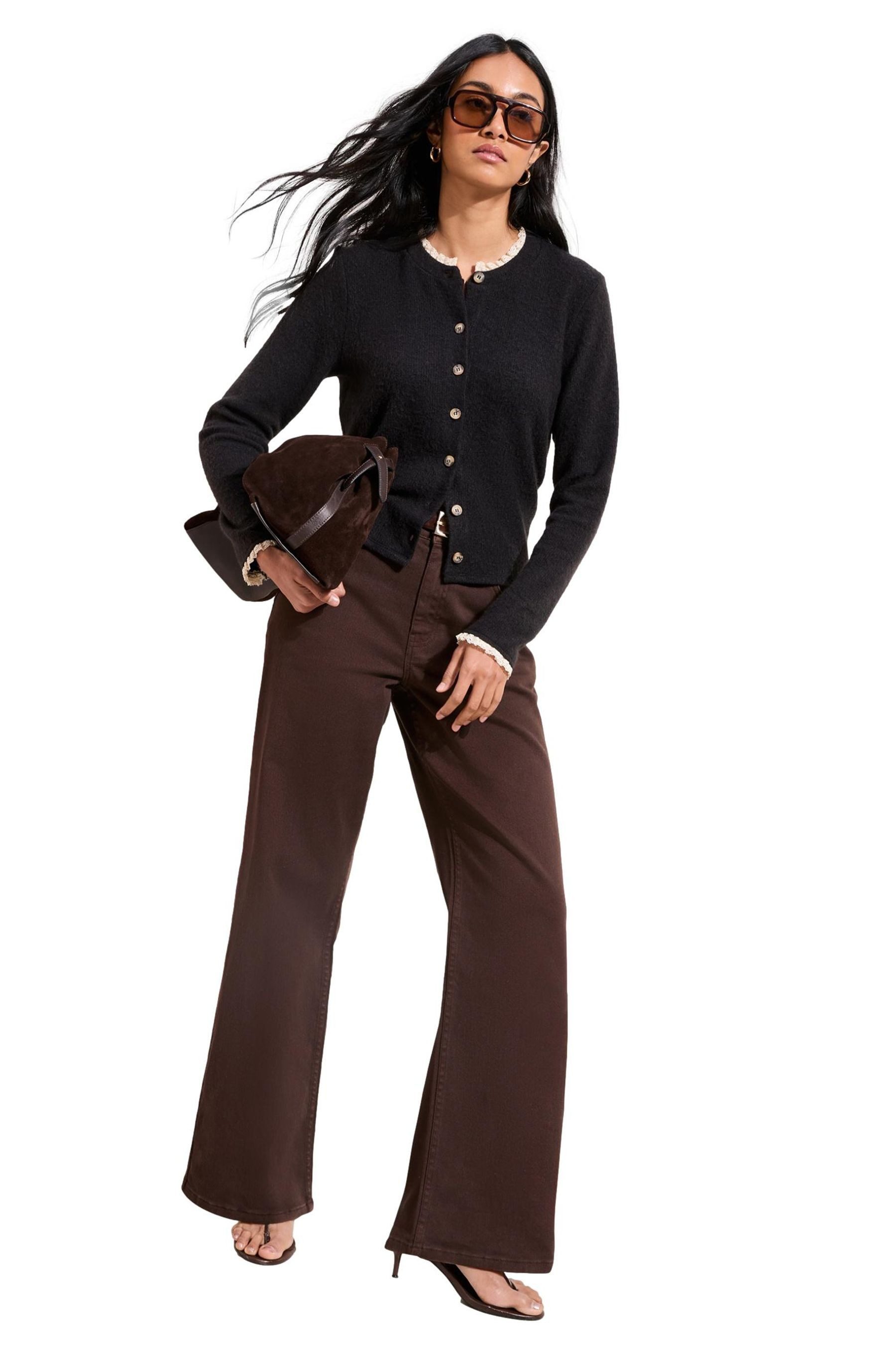 Friends Like These Strickjacke Friends Like These Strickjacke mit Spitzenbe günstig online kaufen