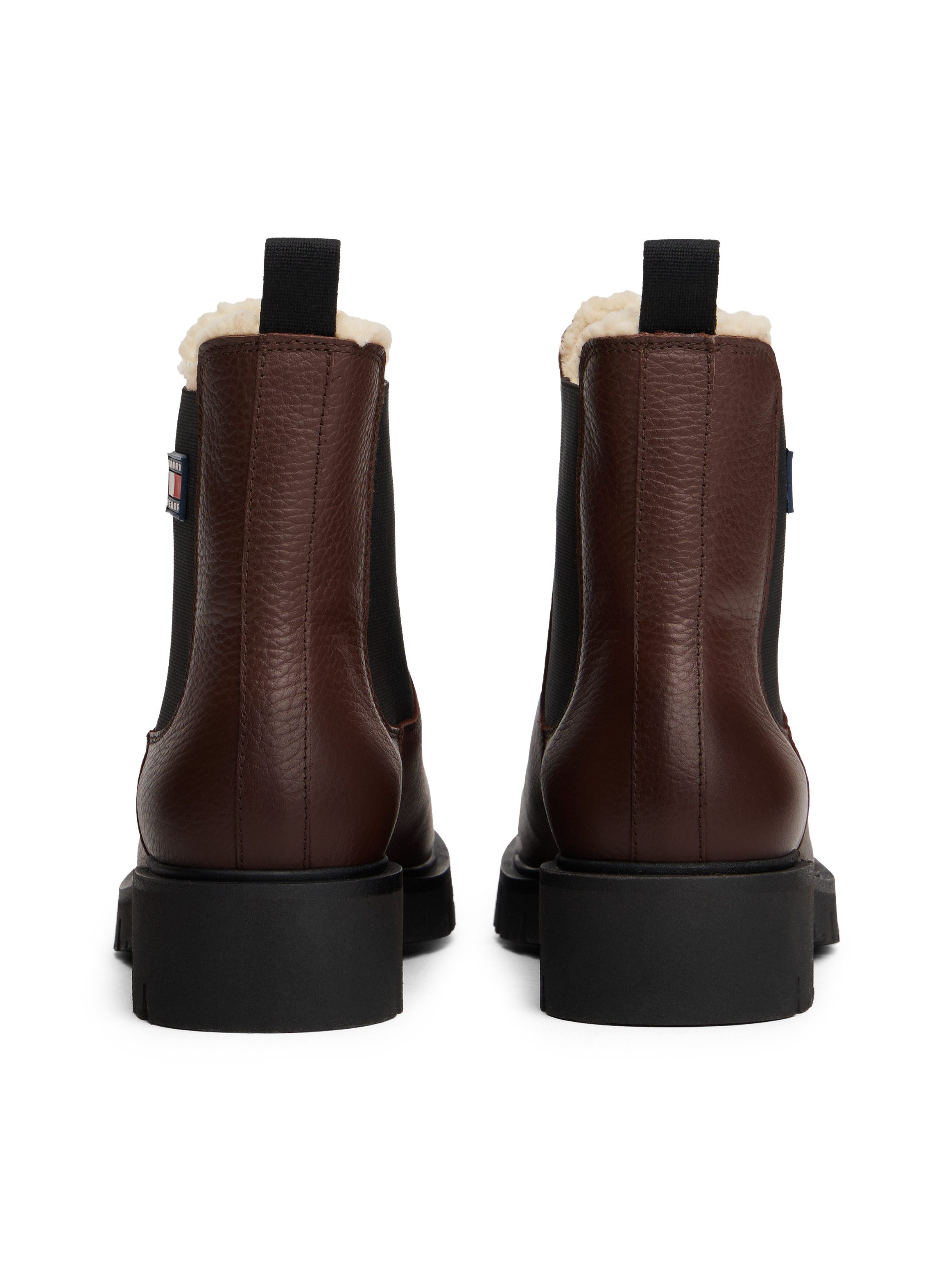 Tommy Jeans TJW CHELSEA BOOT WL Chelseaboots, Blockabsatz, Stiefelette mit typischer Logoflagge