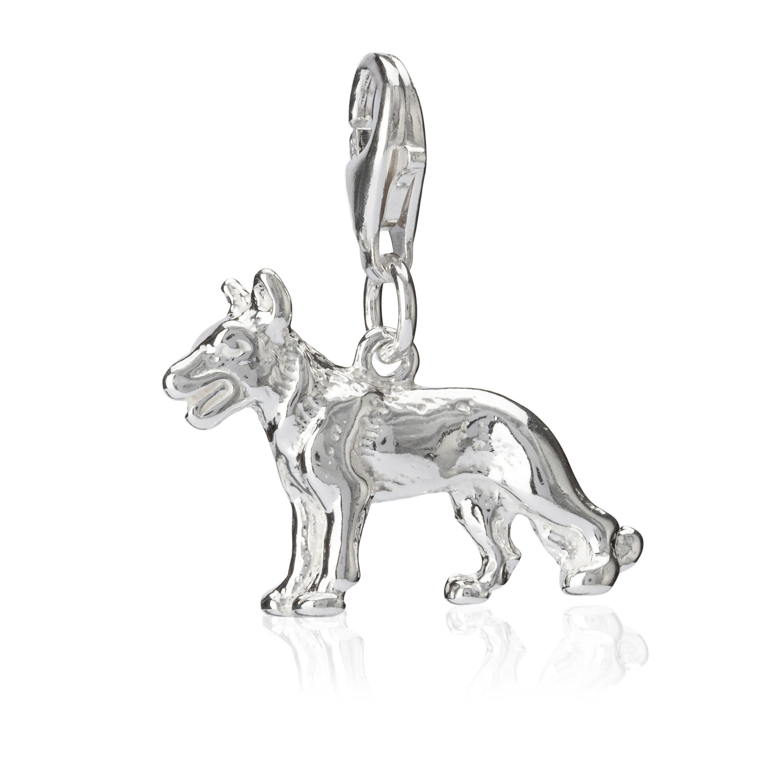 Charm-Einhänger Damen Hund 925 Silber 20x14mm für Bettelarmband