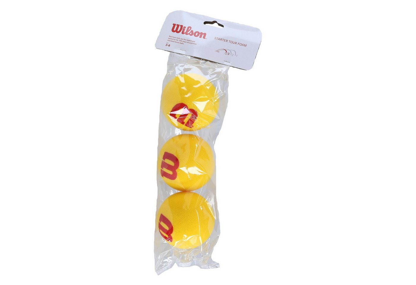 Wilson Tennisball Stage 3 Starter Foam Schaumstoffbälle 3er