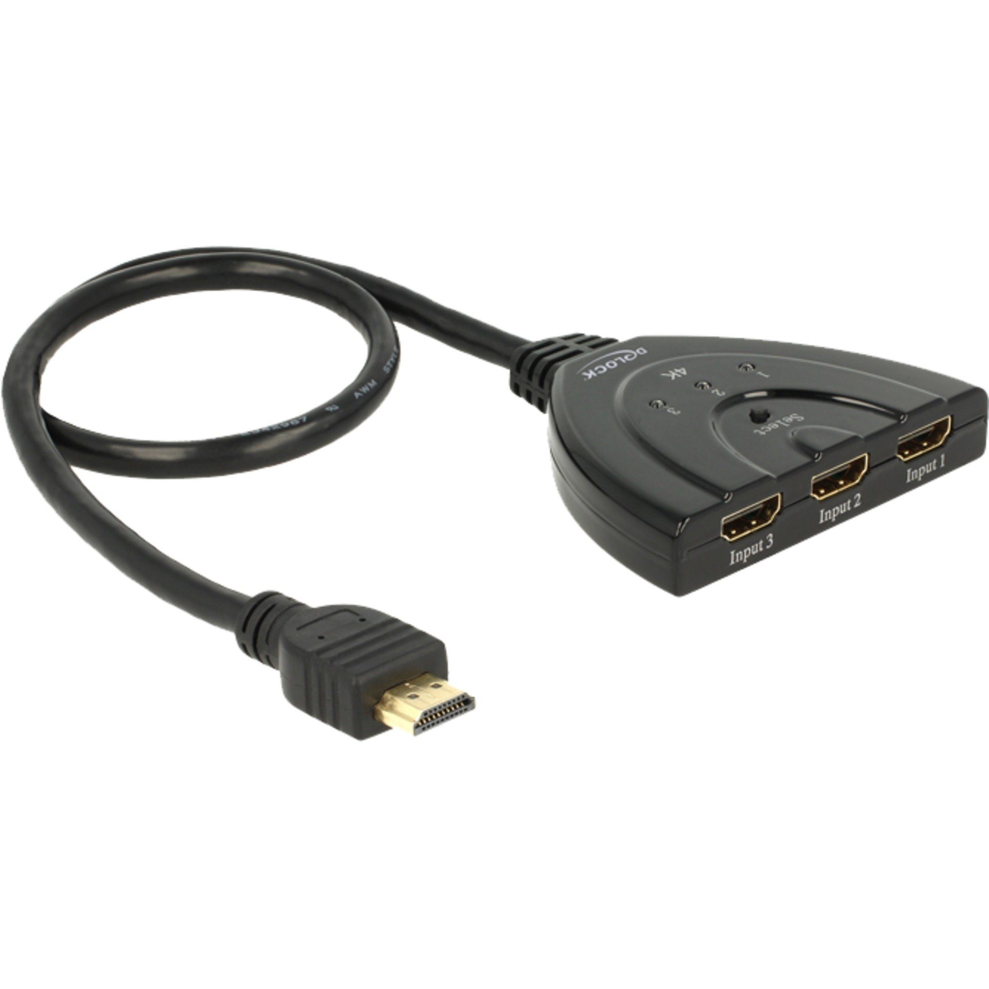 4K, in 1x 3x out Delock HDMI > HDMI HDMI Switch Computer-Kabel DeLOCK