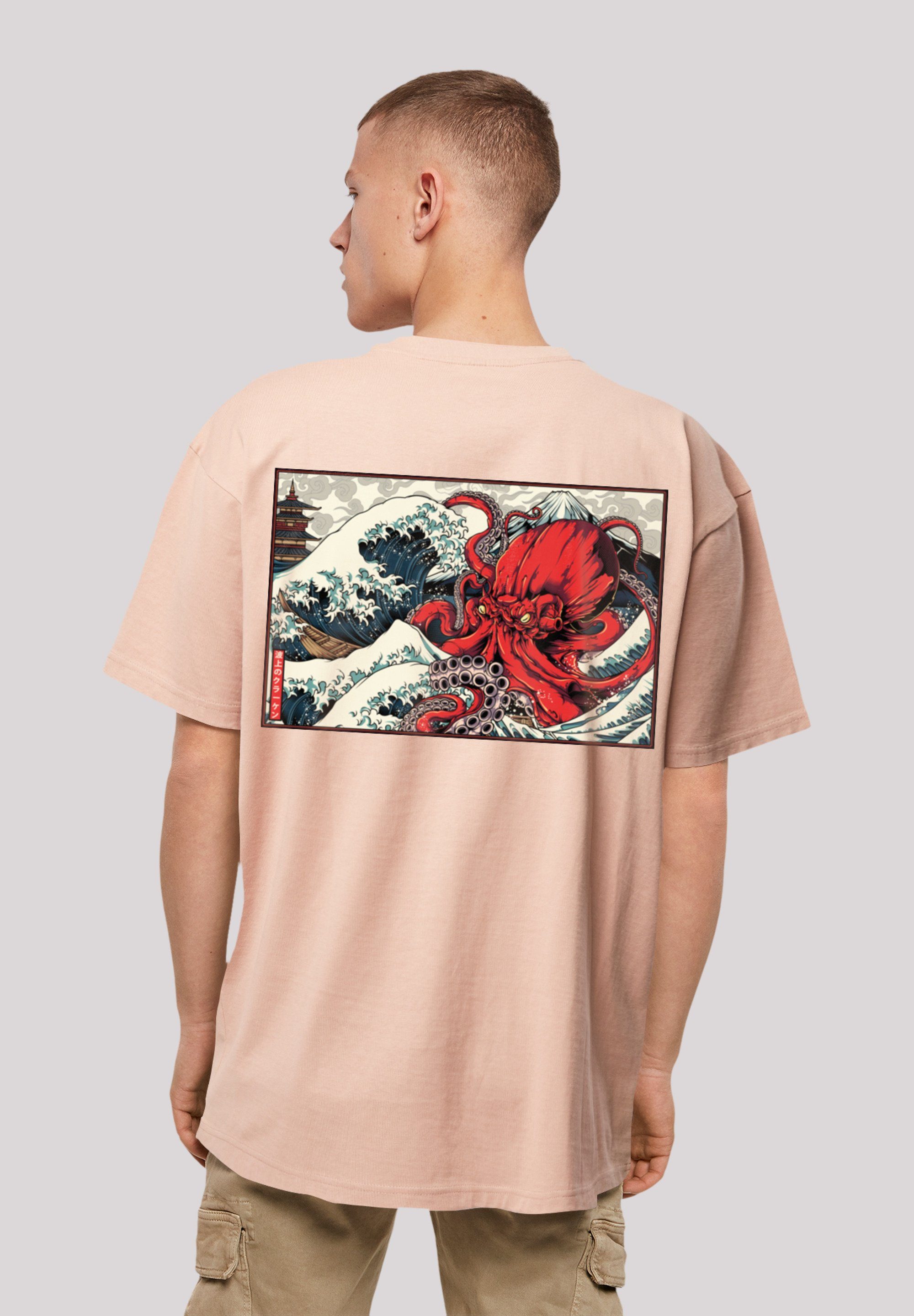 F4NT4STIC T-Shirt Octopus Japan Print amber