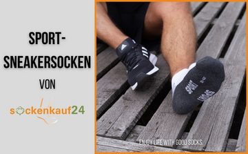 sockenkauf24 Sneakersocken 8, 12 oder 20 Paar Sneaker Socken Herren (16737, 8-Paar, 47-50) Baumwolle Atmungsaktiv Mehrfarbig WP