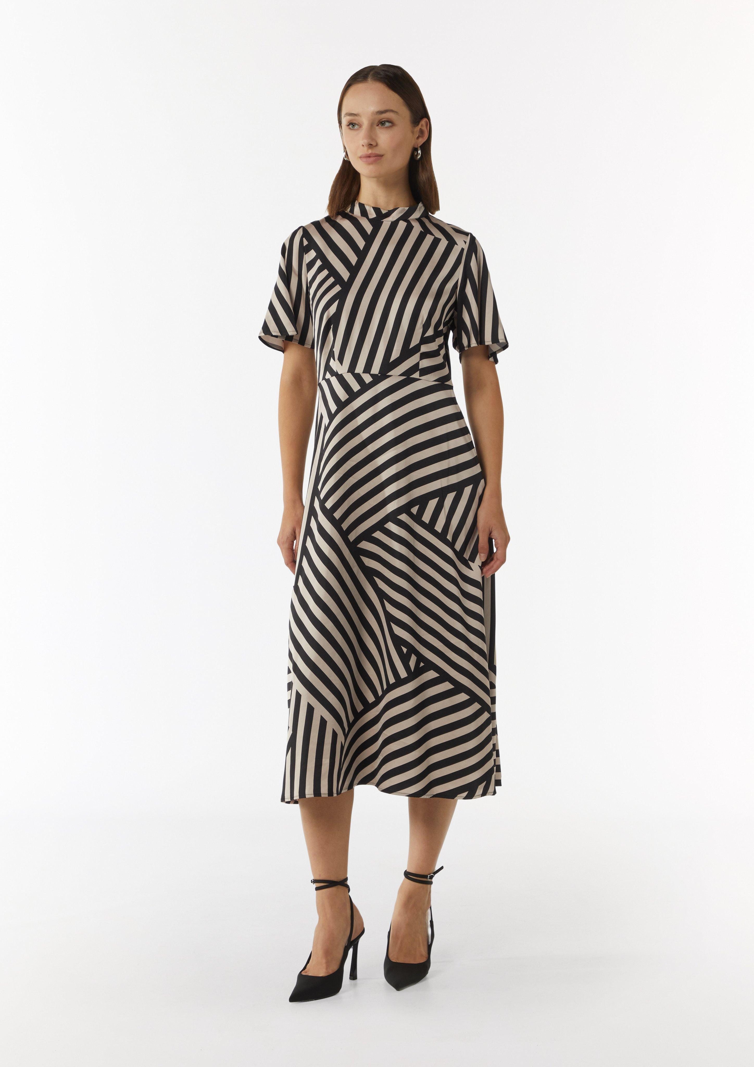 Maxikleid Gemustertes Midikleid aus Satin