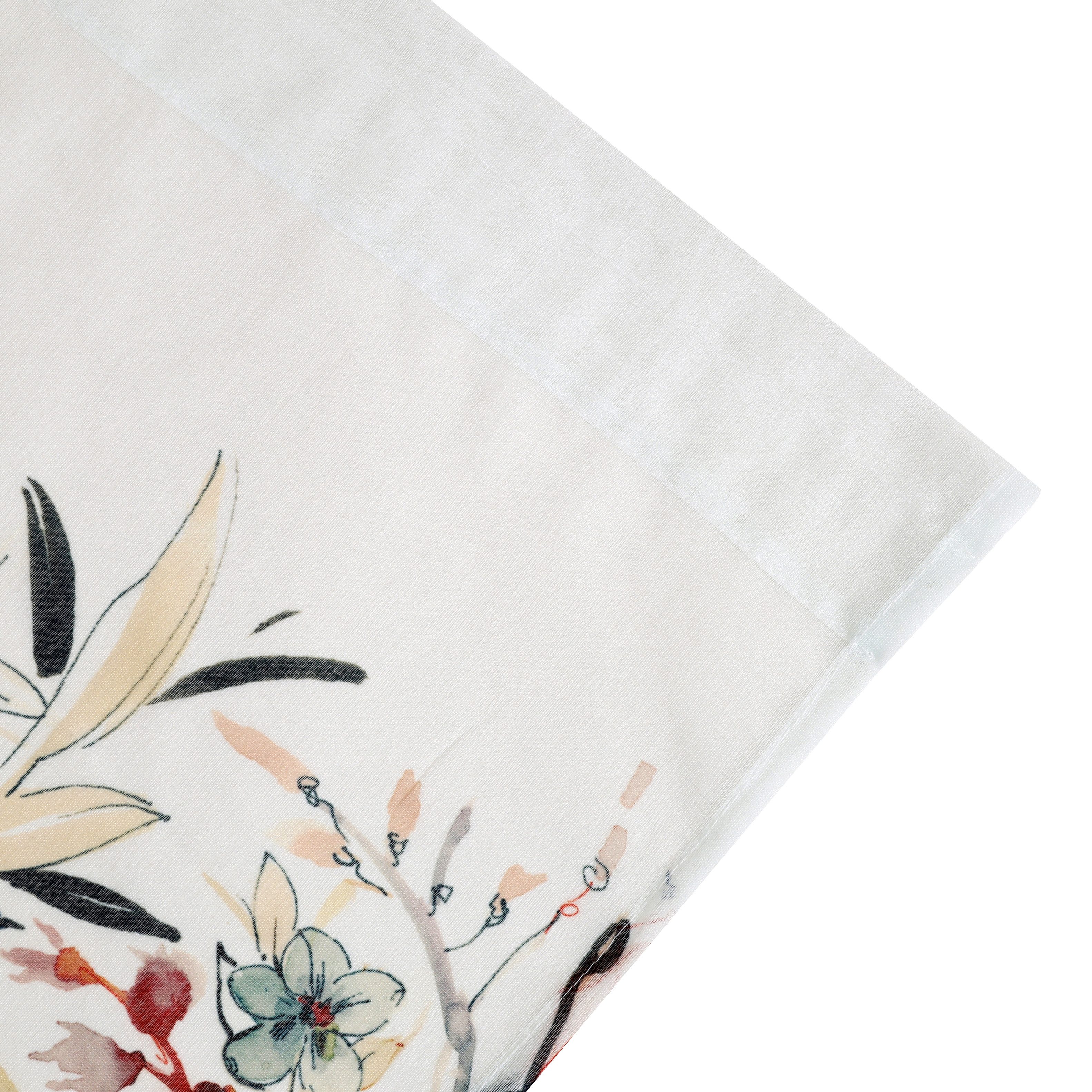 OTTO home Scheibengardine Friesach (1 St), Stangendurchzug, transparent, Blumenmuster, transparent, Stangendurchzug, Pflegeleicht
