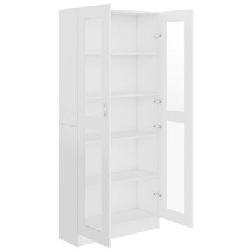 furnicato Bücherregal Vitrinenschrank Weiß 82,5x30,5x185,5 cm Holzwerkstoff