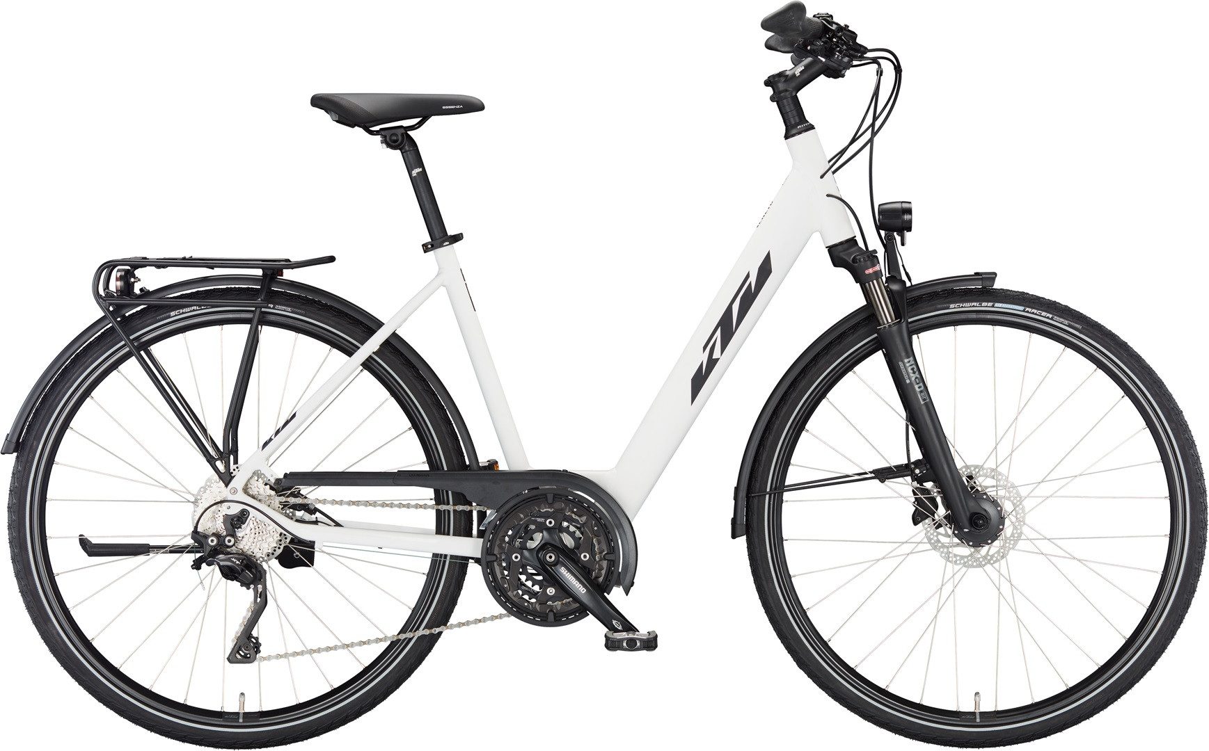 KTM Trekkingrad KTM Veneto Light Disc Damen weiß 2024, 30 Gang Shimano Deore XT T8000-10 SGS shadow, Kettenschaltung