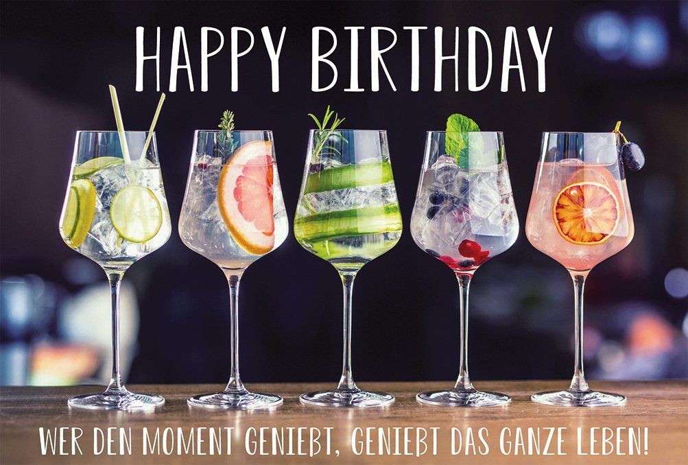 Grußkarten Geburtstag - Glückwunschkarte im Format 11,5 x 17 cm mit Briefumschlag