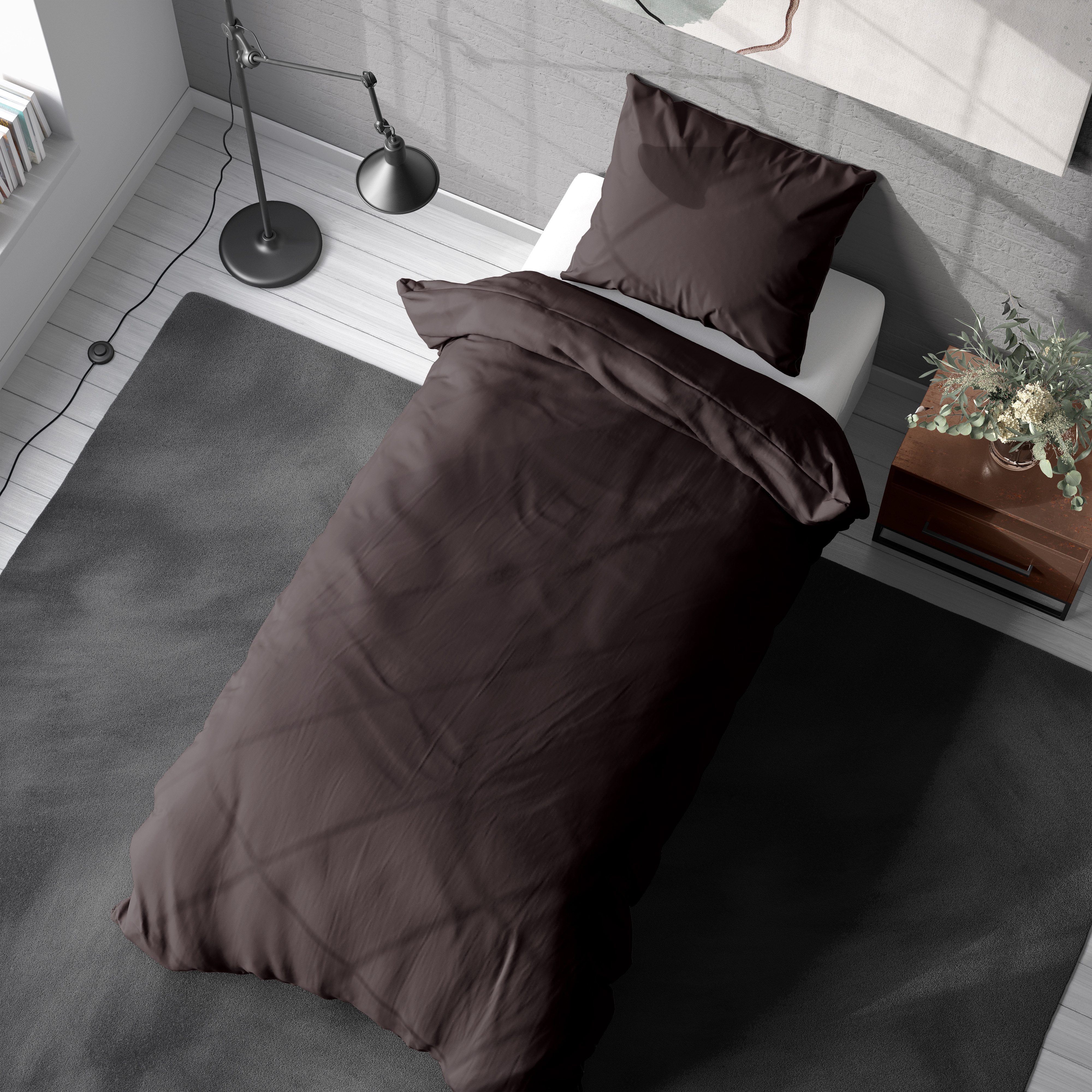livessa Bettwäsche Renforcé Bettwäsche 100% Baumwolle – 15 Farben, 3 Größen, Renforcé Baumwolle, weich & atmungsaktiv - Bettbezug + Kissenbezug (115 g/m)