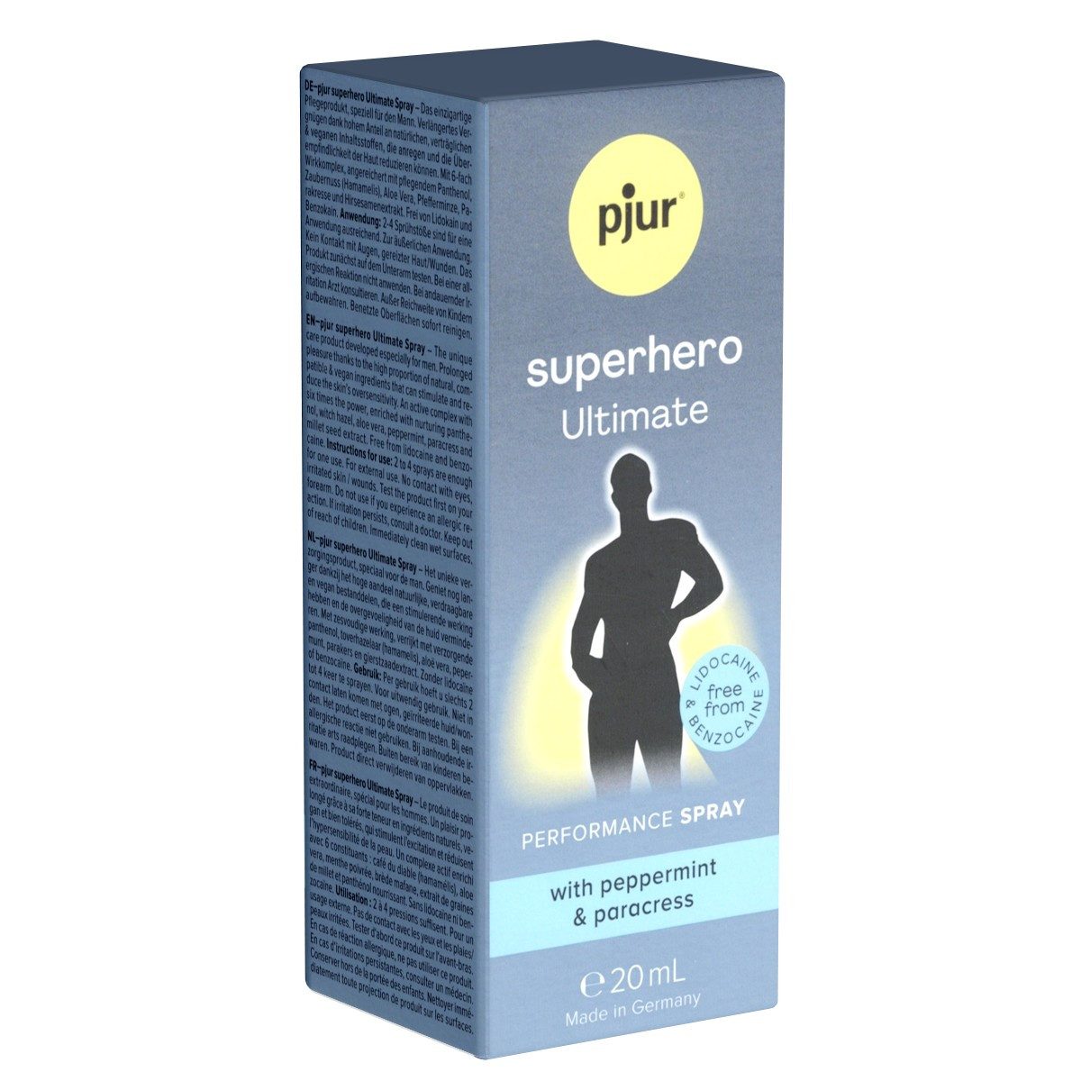 pjur Verzögerungsmittel SUPERHERO Ultimate, Flasche mit 20ml, 1-tlg., Verzögerungsspray für ausdauerndes Stehvermögen