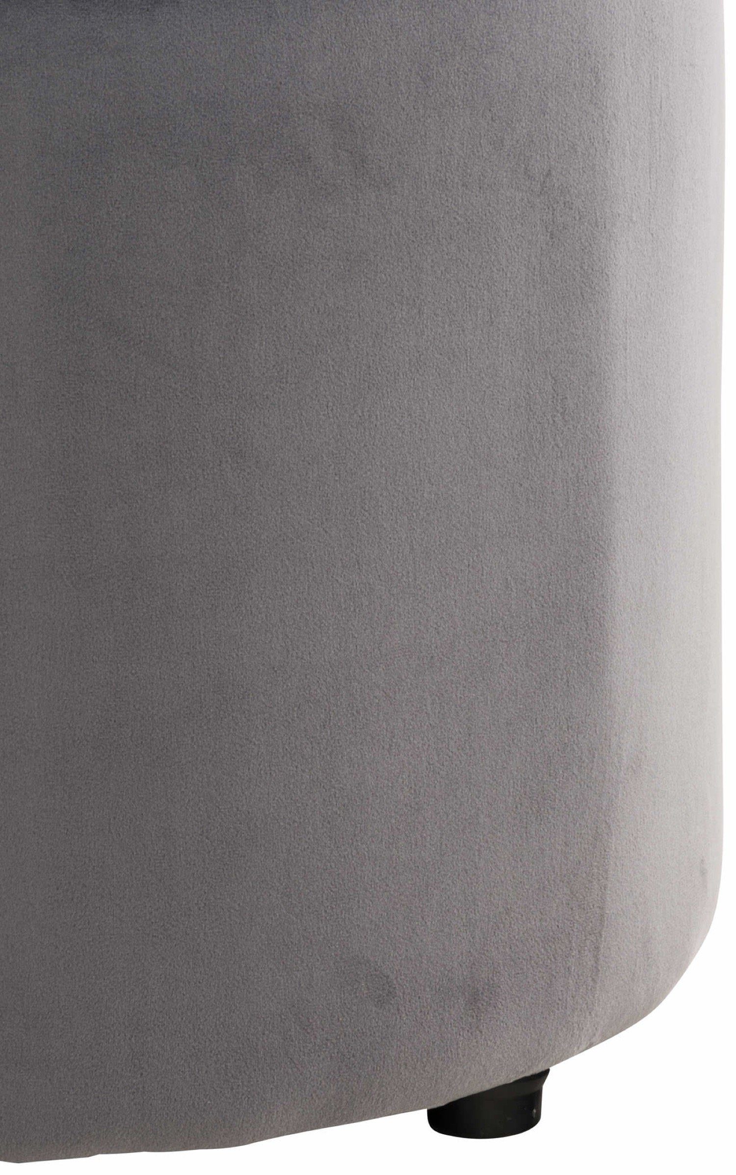 TPFLiving Sitzhocker Paris - grau Samthocker mit (HxBxT): 44 hohem 44 Polsterhocker mit Sitzkomfort), 1 Stauraum cm Maße x Stylischer Farbe, x (Beistellhocker - 42 St