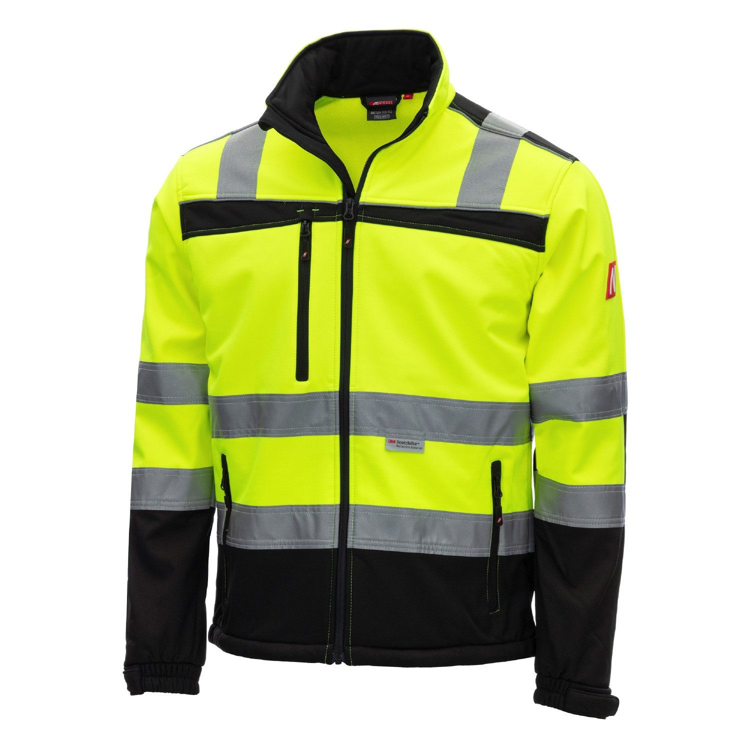Arbeitsjacke Warnschutz Softshelljacke "MOTION TEX VIZ"