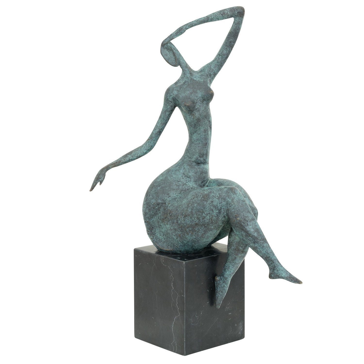 Aubaho Skulptur Bronzeskulptur Frau Erotik Kunst erotisch im Antik-Stil Bronze Figur S