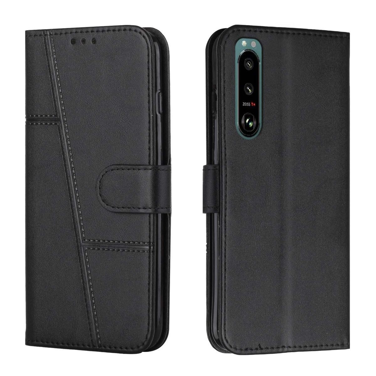 König Design Handyhülle Sony Xperia 5 III, Schutzhülle Schutztasche Case Cover Etuis Wallet Klapptasche Bookstyle