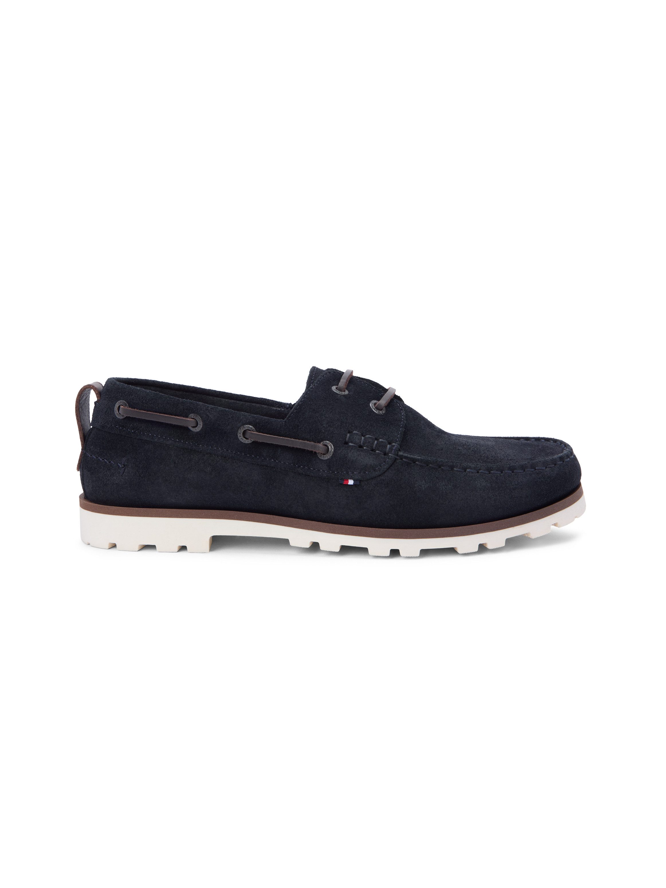 Tommy Hilfiger HILIFGER LIGHT SDE BOAT SHOE Bootsschuh Schnürschuh, Halbschuh mit Durchzügen und Ösen