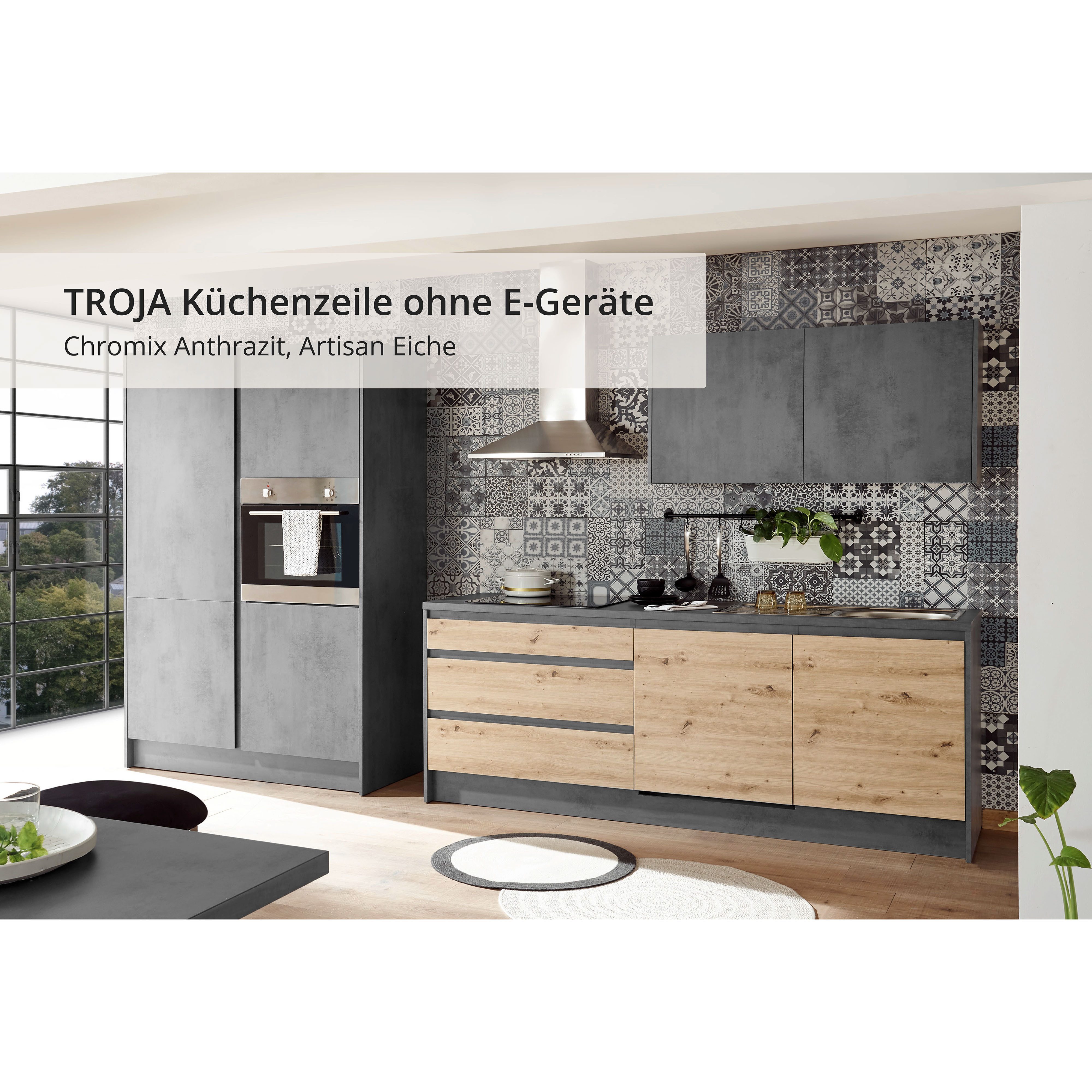 BASIC by Balculina Küchenzeile Isis, (Set), ohne E-Geräte, Breite 337 cm