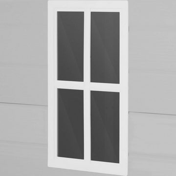 Uniprodo Gerätehaus Geräteschuppen Kunststoff Gartenschrank Gartenschuppen Lichtfenster, BxT: 210x440 cm