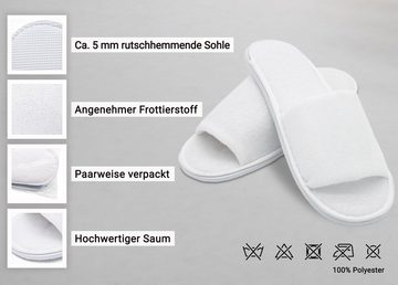 ZOLLNER Pantoffel (10-tlg) Universalgröße, 100% Polyester, vom Hotelwäschespezialisten