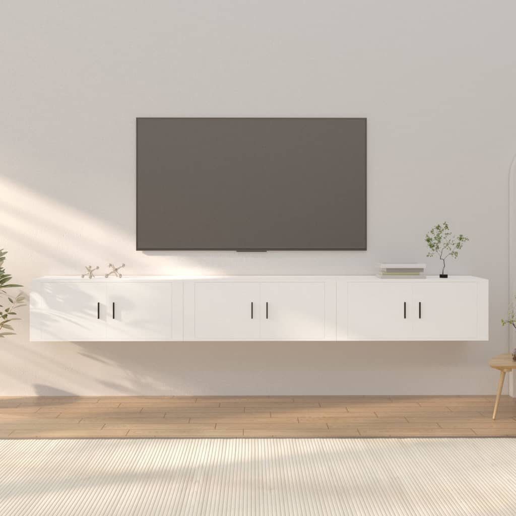 3 Weiß cm Stk. 100x34,5x40 TV-Schrank furnicato TV-Wandschränke