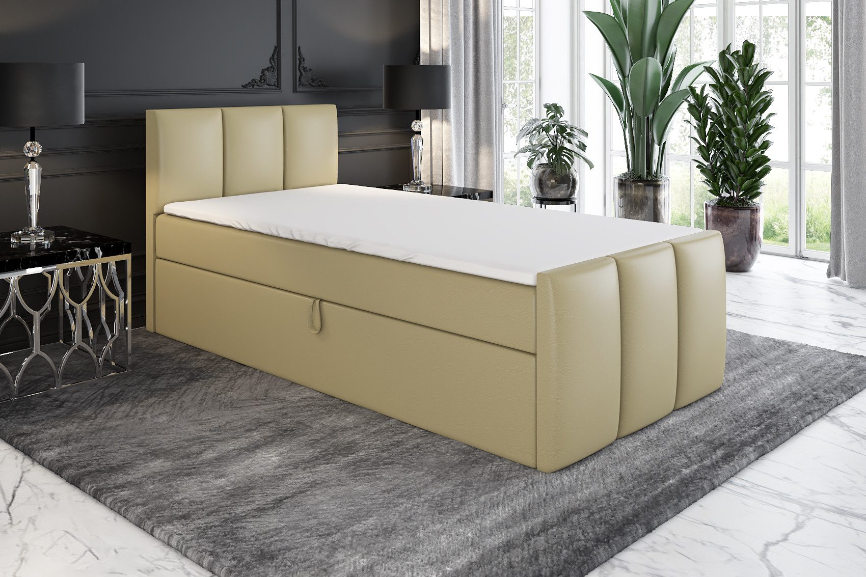 A&J MöbelLand GmbH Boxspringbett Einzelbett MOREN günstig online kaufen