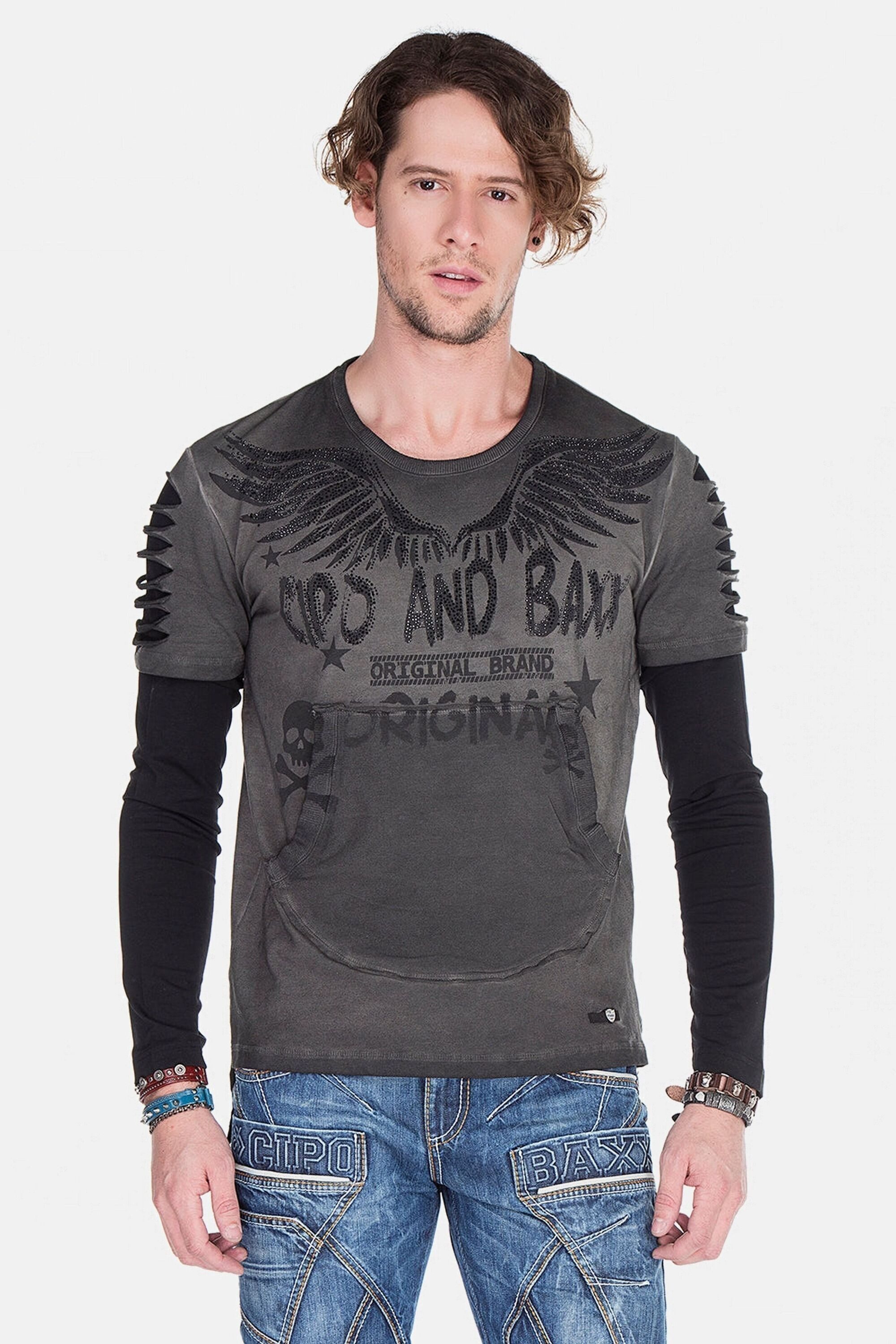 Cipo & Baxx Sweatshirt Sweatshirts (1-tlg) mit Motiv-Print, CL-265
